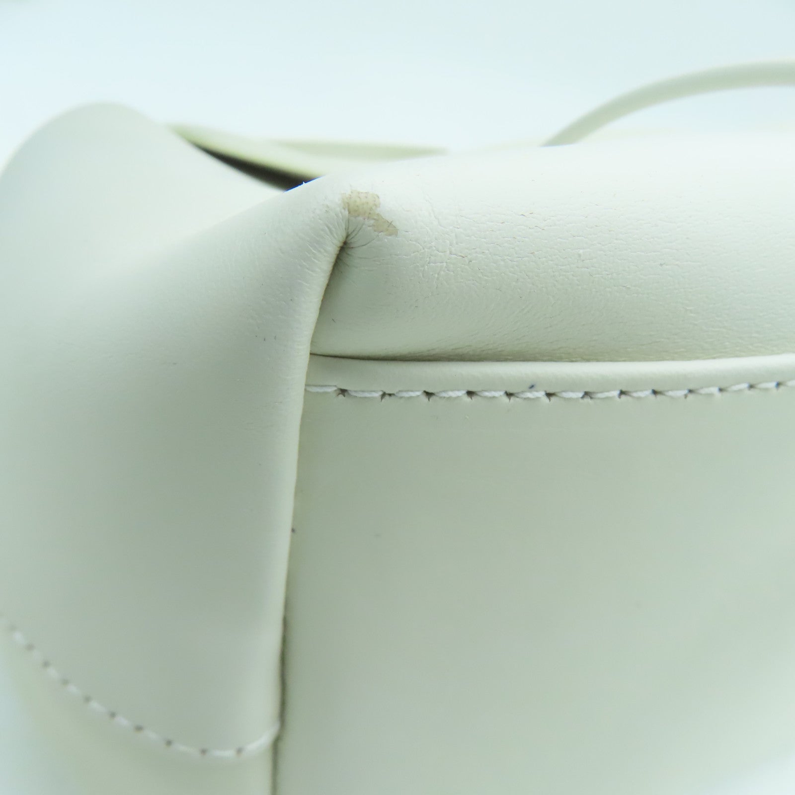 Furla Leather Backpack Silver Buckle White