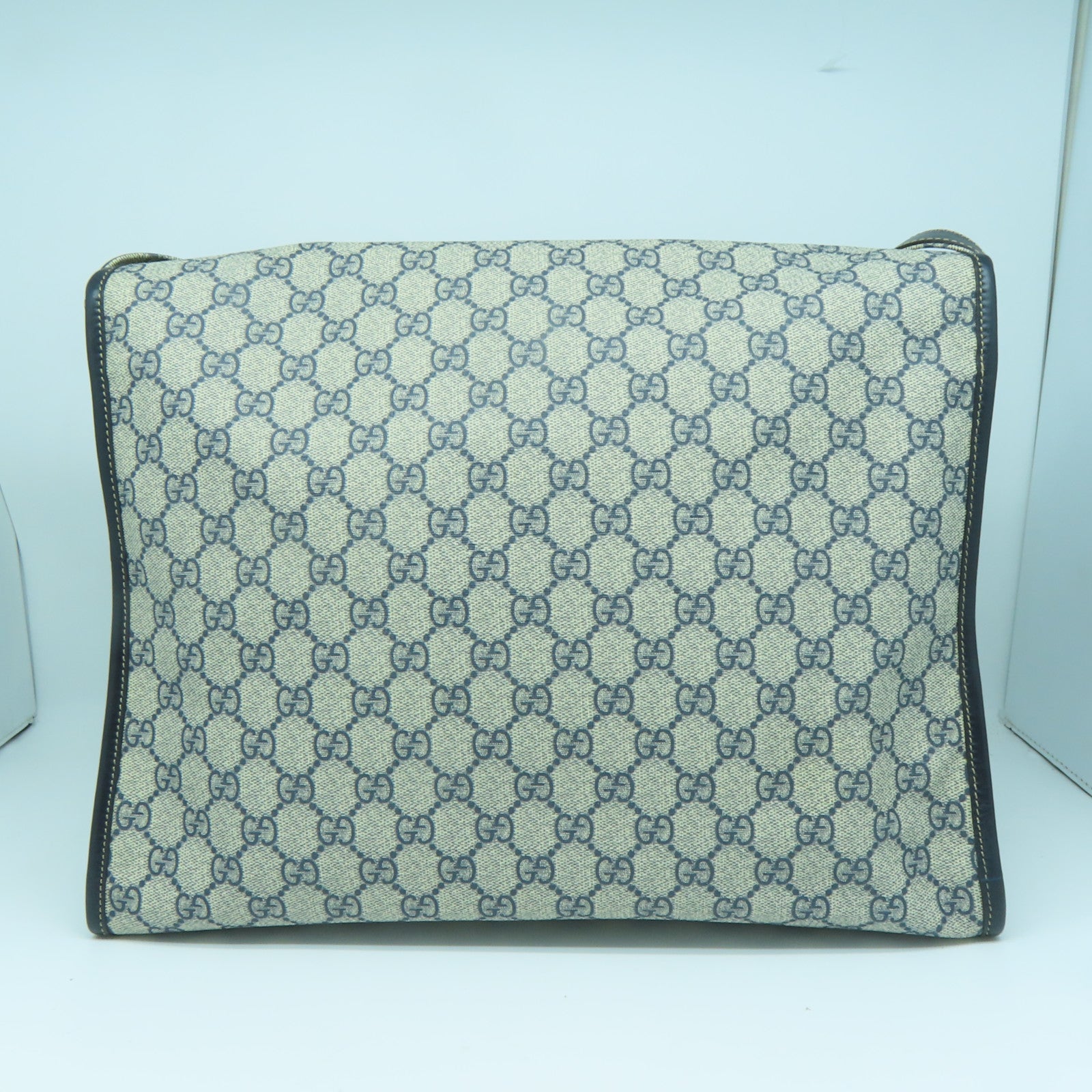 GUCCI coated canvas Shoulder Bag silver buckle shoulder bag brown