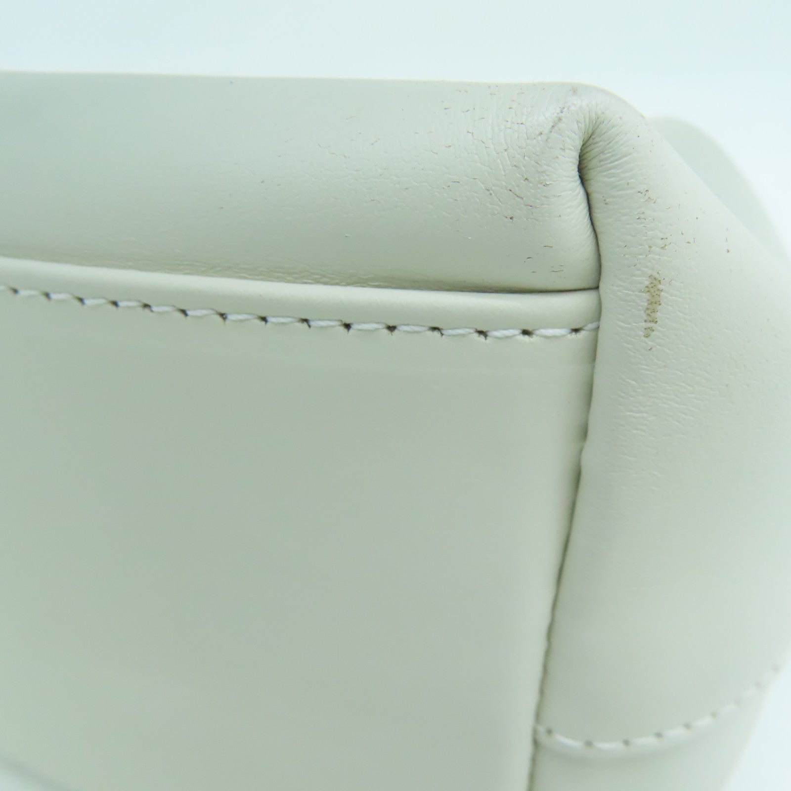 Furla Leather Backpack Silver Buckle White