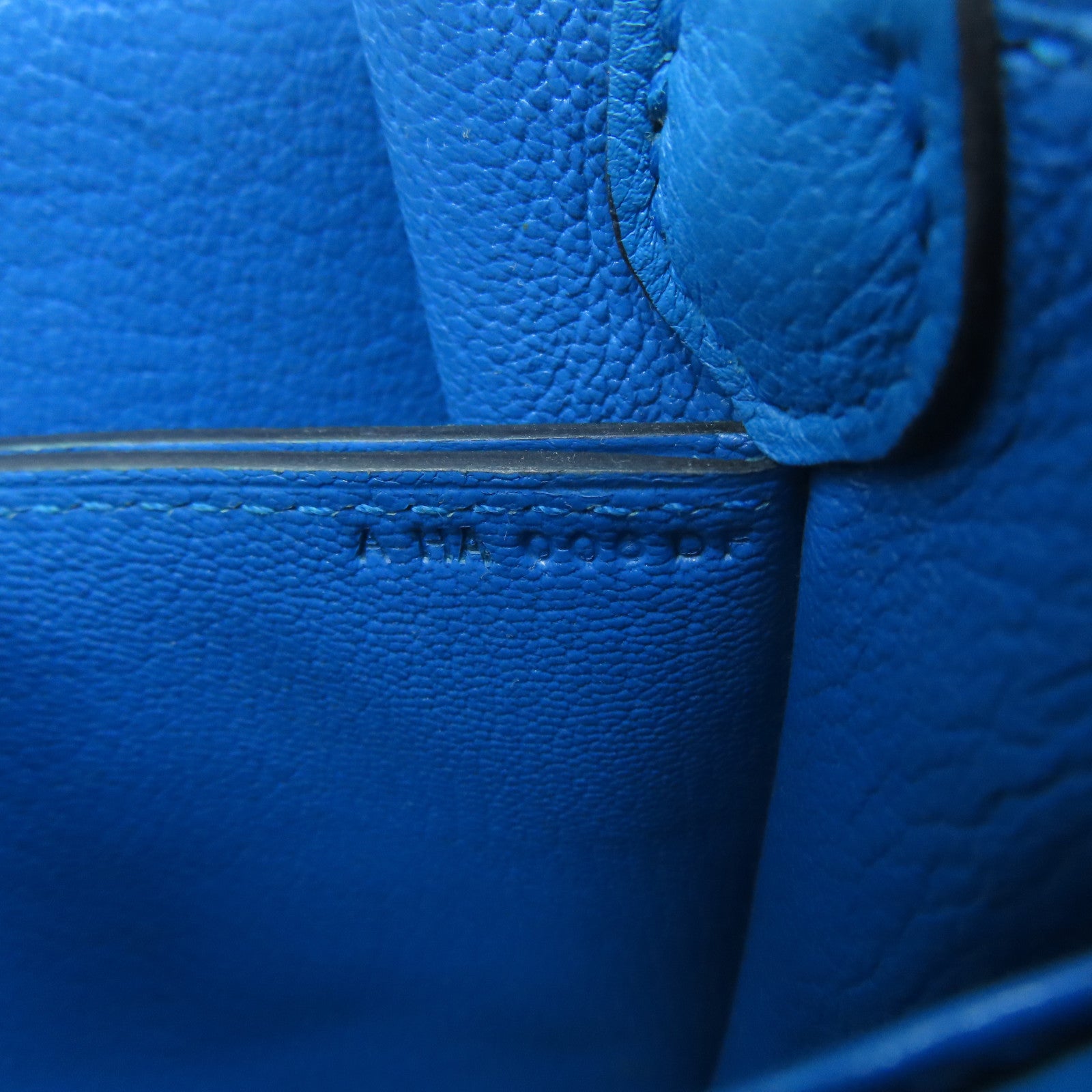 HERMES Evercolor Leather Mini Roulis Silver Buckle Shoulder Bag Tanzania Blue