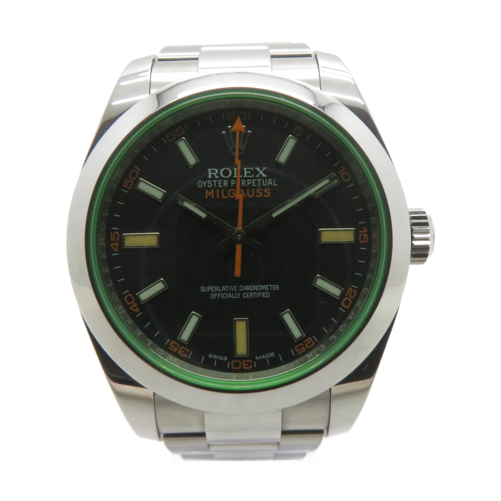 ROLEX Milgauss不鏽鋼自動機芯手錶綠色