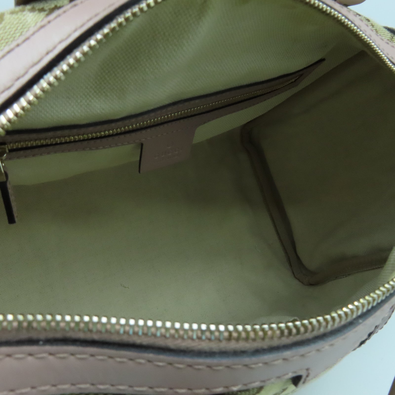 GUCCI 帆布2way Shoulder Bag金扣手挽肩背兩用袋啡色/粉紅色