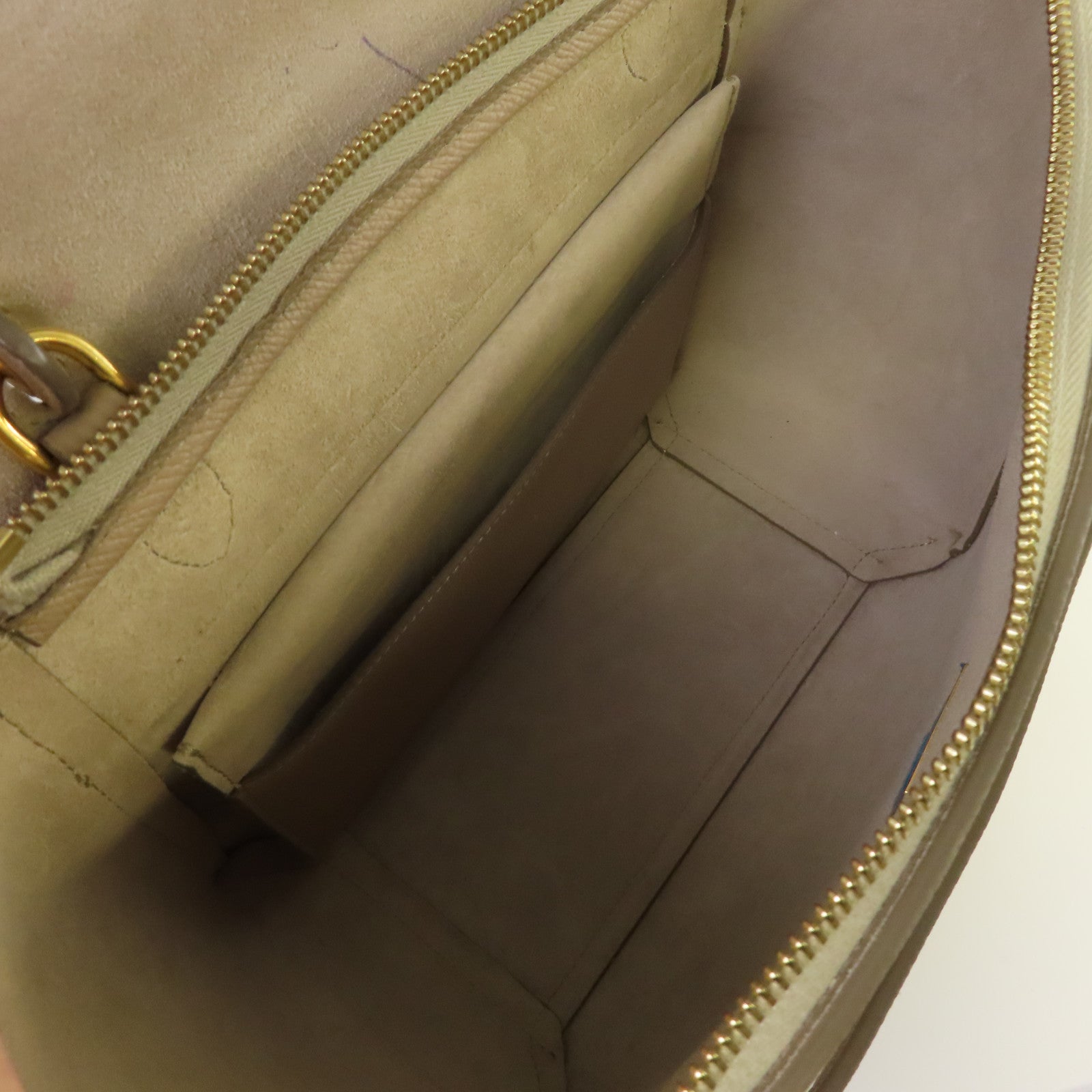 CELINE 牛皮皮革Micro Belt Bag 2Way Shoulder Bag金扣手挽肩背兩用袋杏色