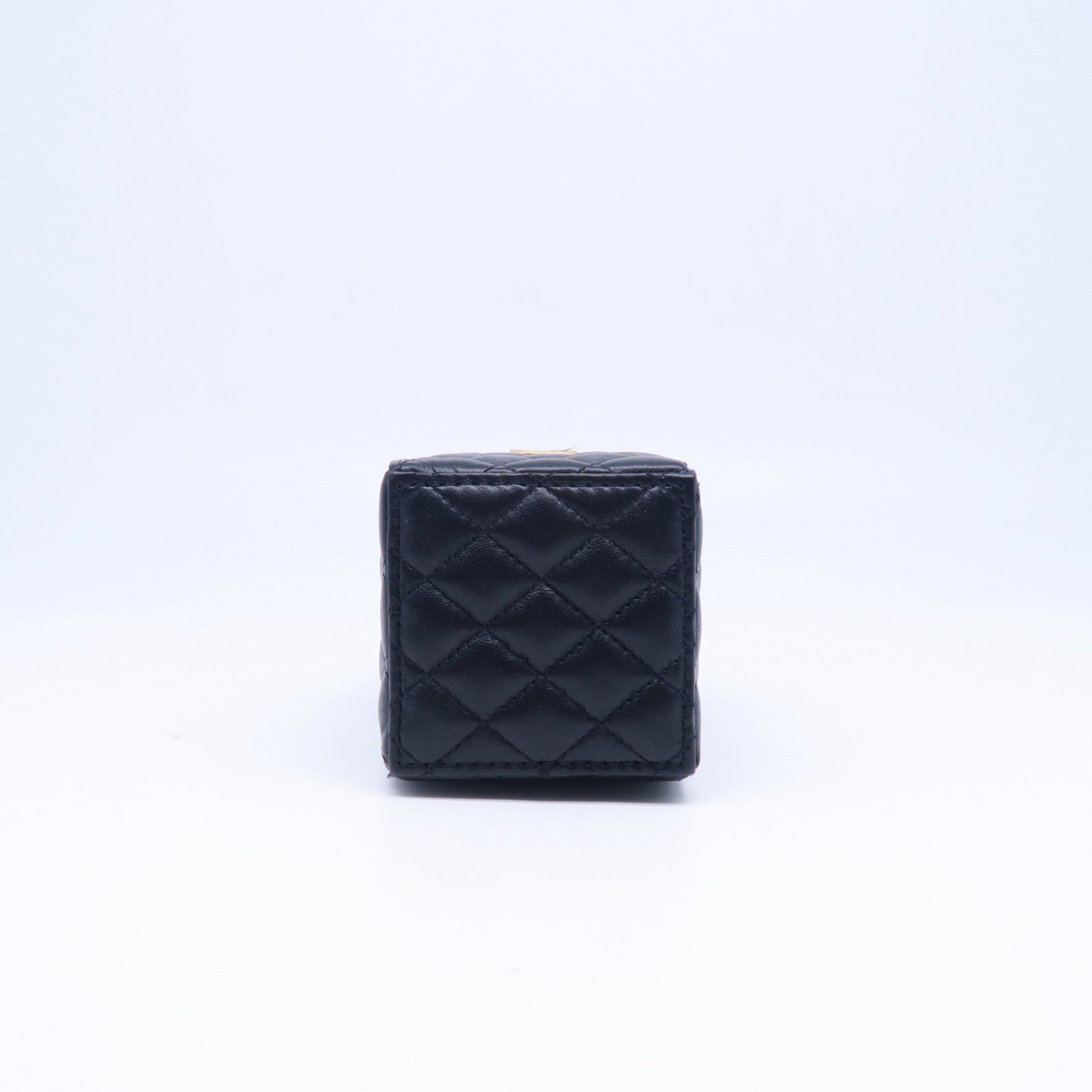 CHANEL 【激減優惠】菱格羊皮皮革Mini Chain Bag金扣鏈帶肩背袋黑色