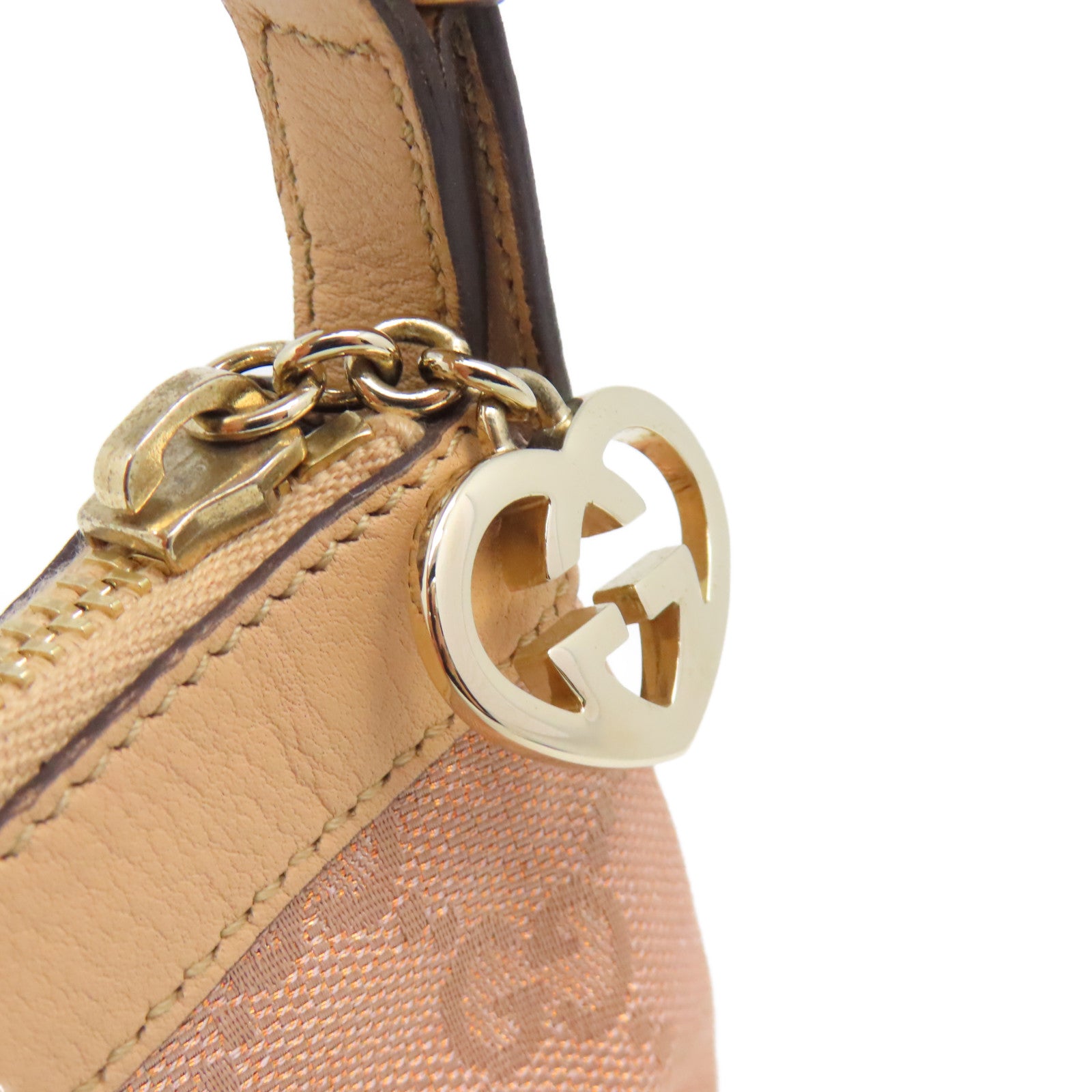 GUCCI GG帆布Shoulder Bag肩背袋粉紅色