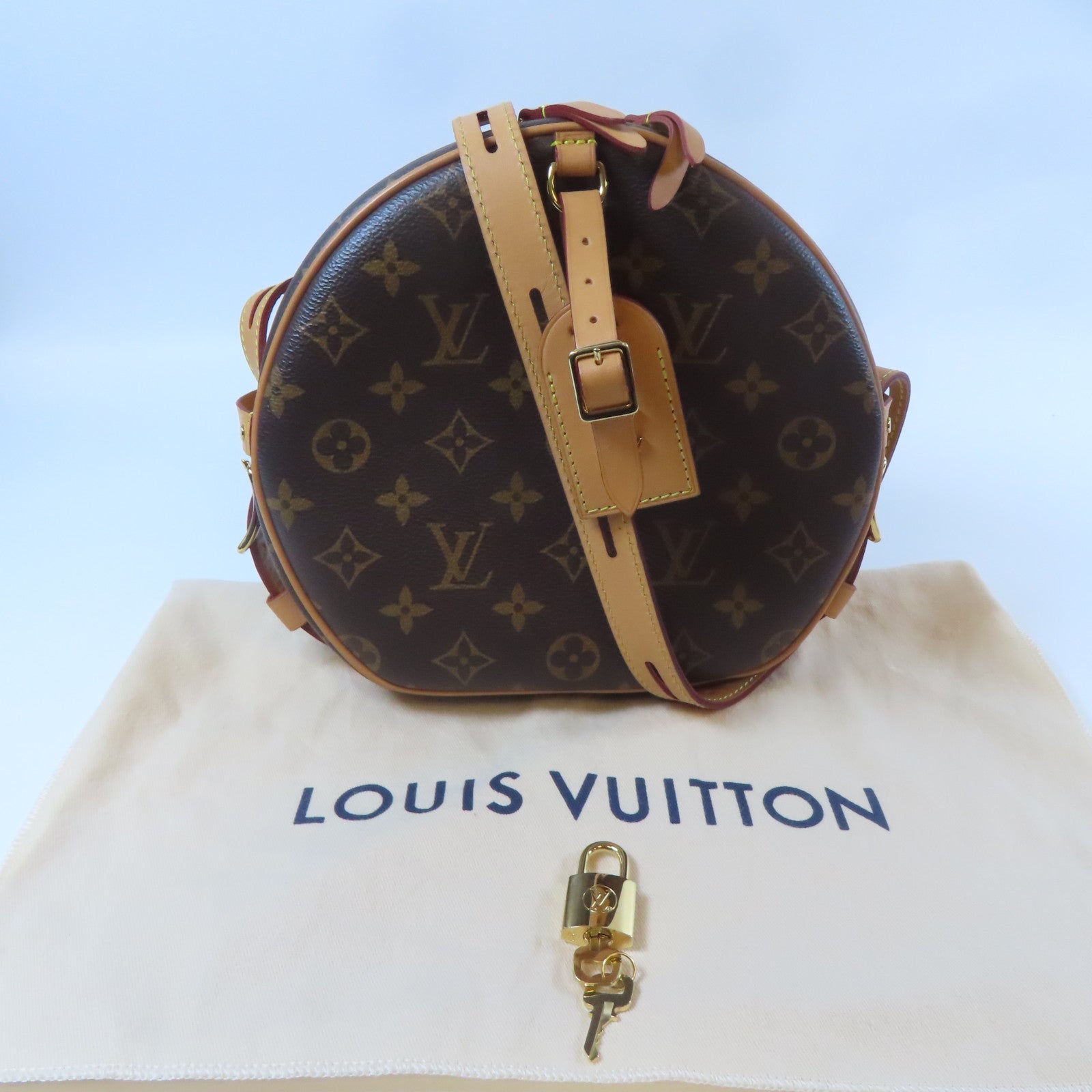LOUIS VUITTON Monogram Botie Chapean Soulpe MM金扣肩背袋啡色
