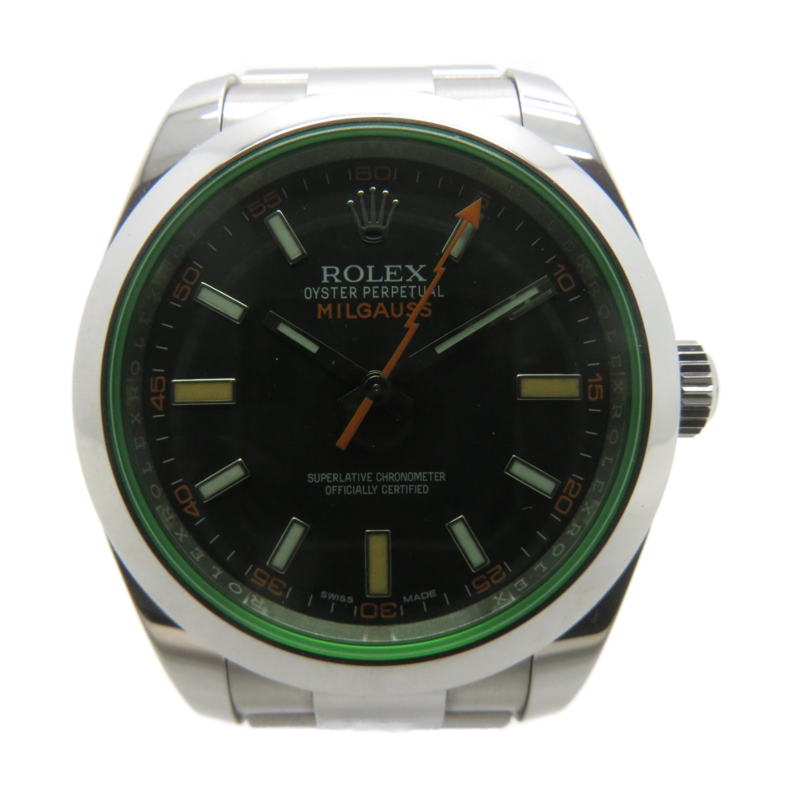 ROLEX Milgauss不鏽鋼自動機芯手錶綠色