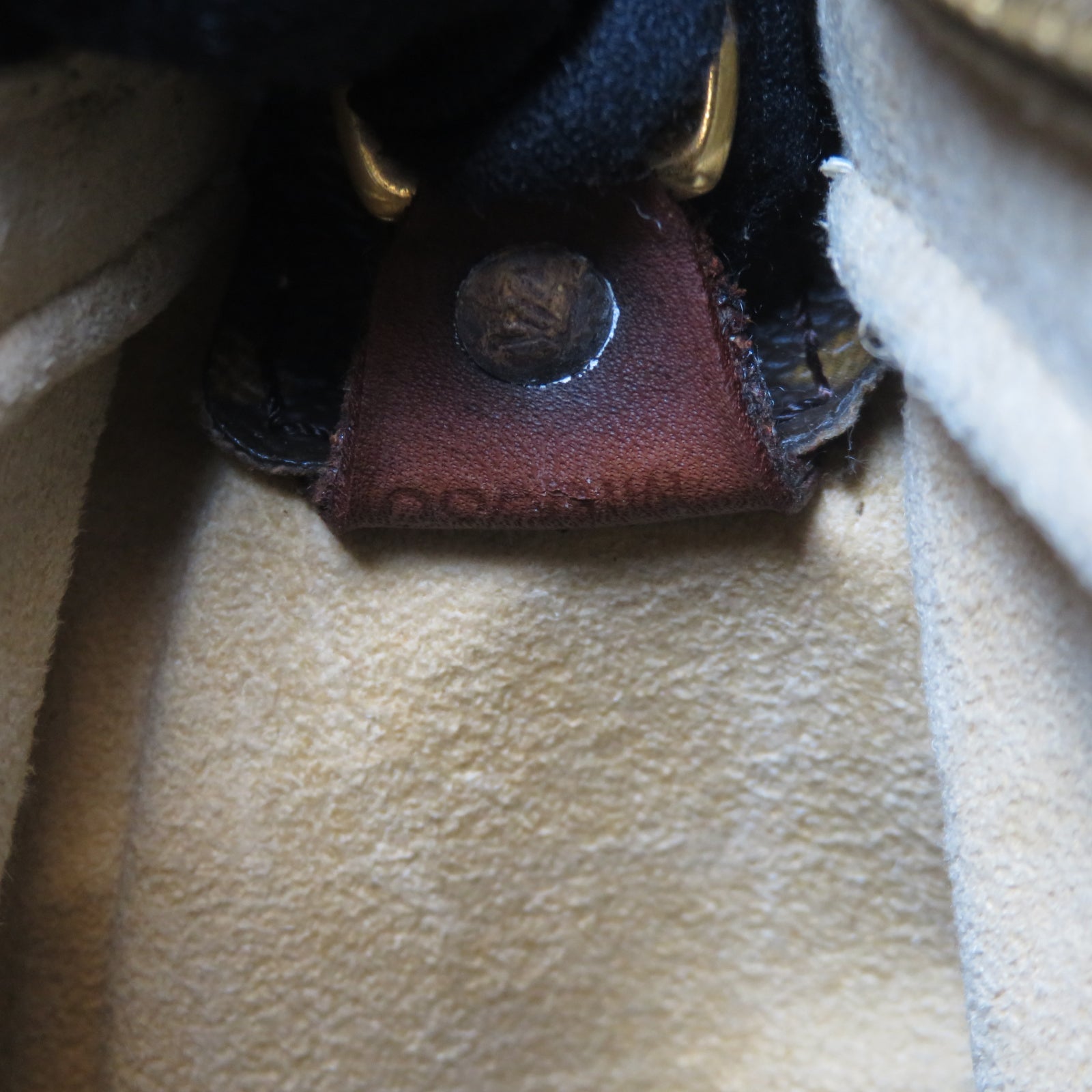 LOUIS VUITTON Monogram Looping GM金扣肩背袋啡色