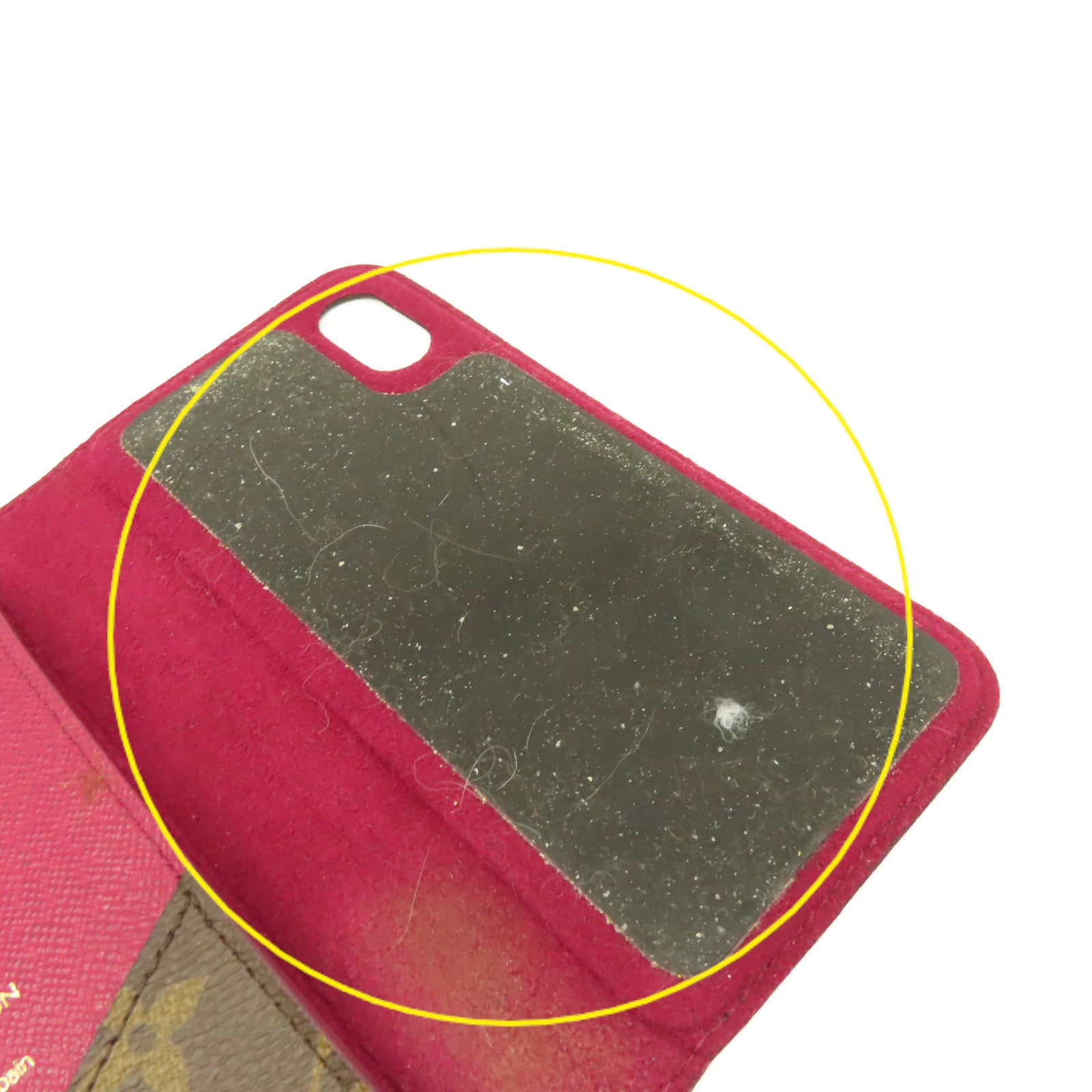 LOUIS VUITTON Monogram iPhone X/XS Folio Case手機保護套啡色/酒紅色