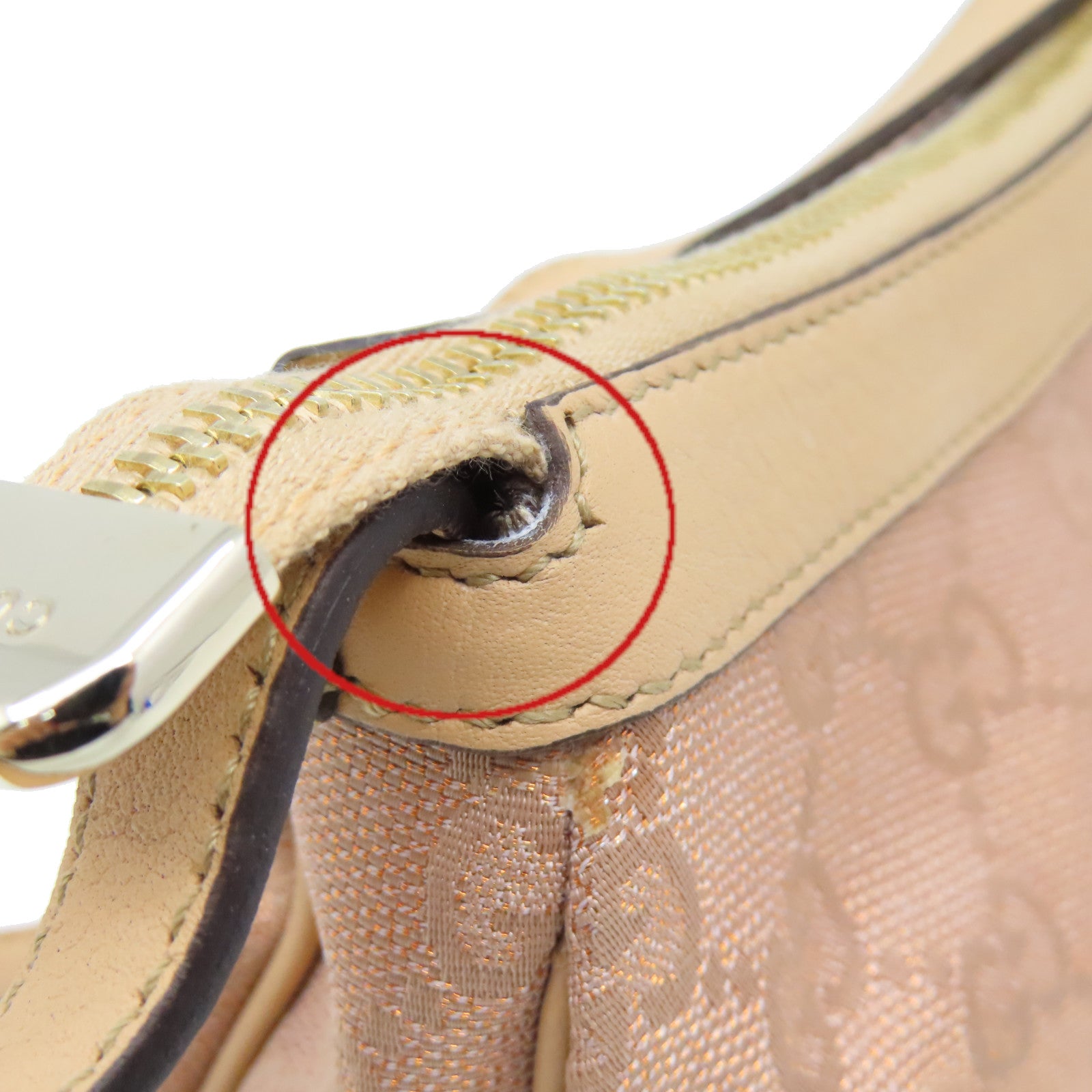GUCCI GG帆布Shoulder Bag肩背袋粉紅色
