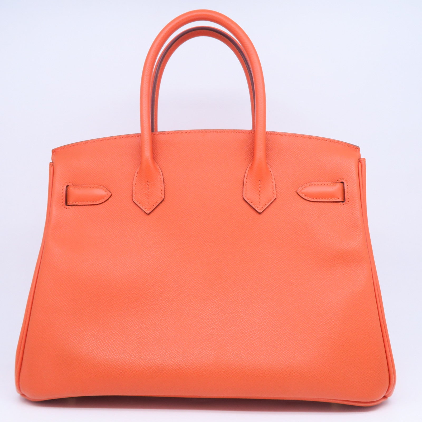 HERMES 【激減優惠】Epsom皮革Birkin 30金扣手挽袋火焰橘/Feu
