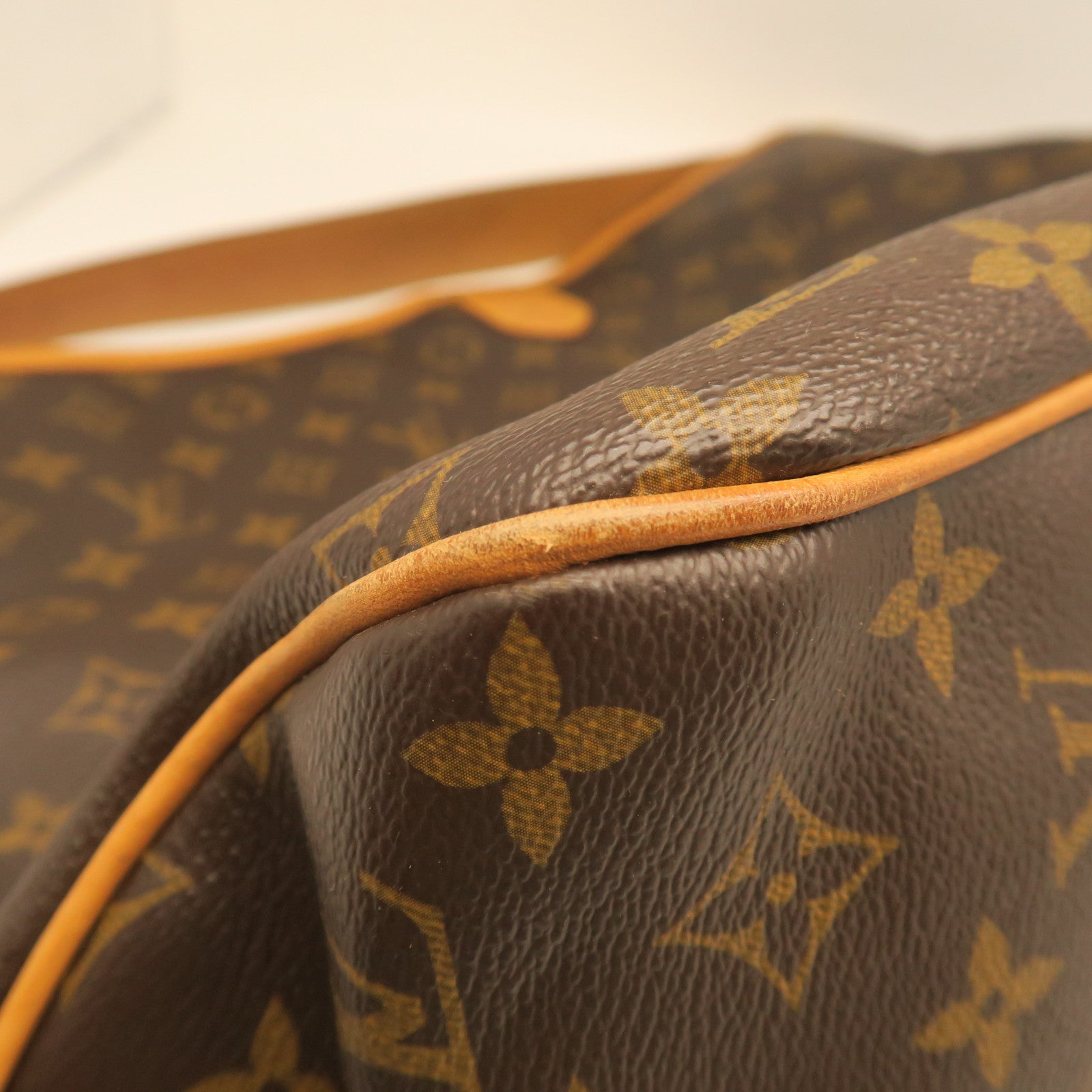 LOUIS VUITTON Monogram Delightful MM Gold Buckle Shoulder Bag Brown