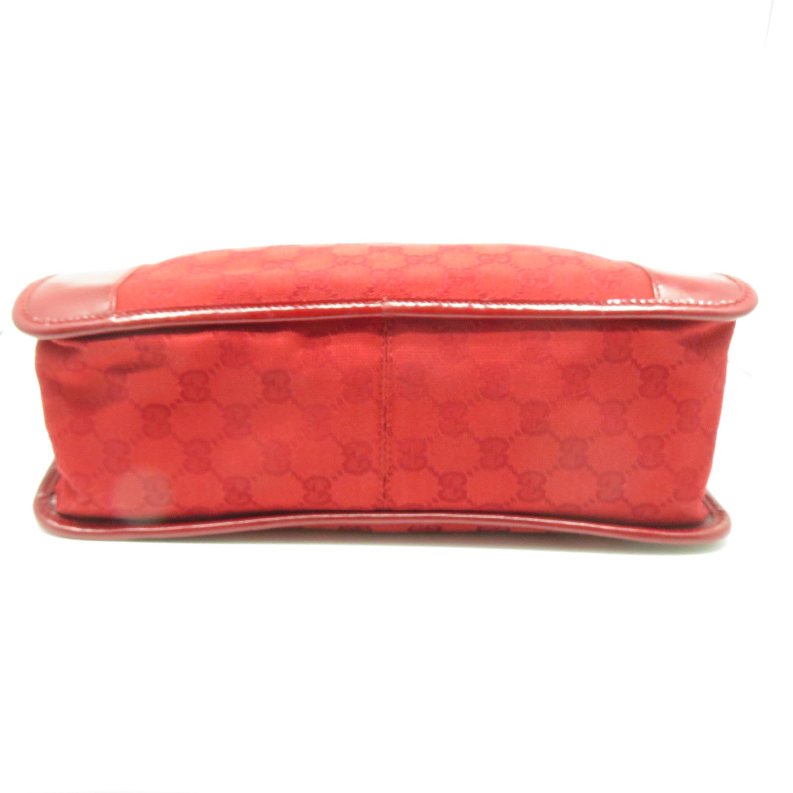 GUCCI 帆布Hand Bag銀扣手挽袋紅色