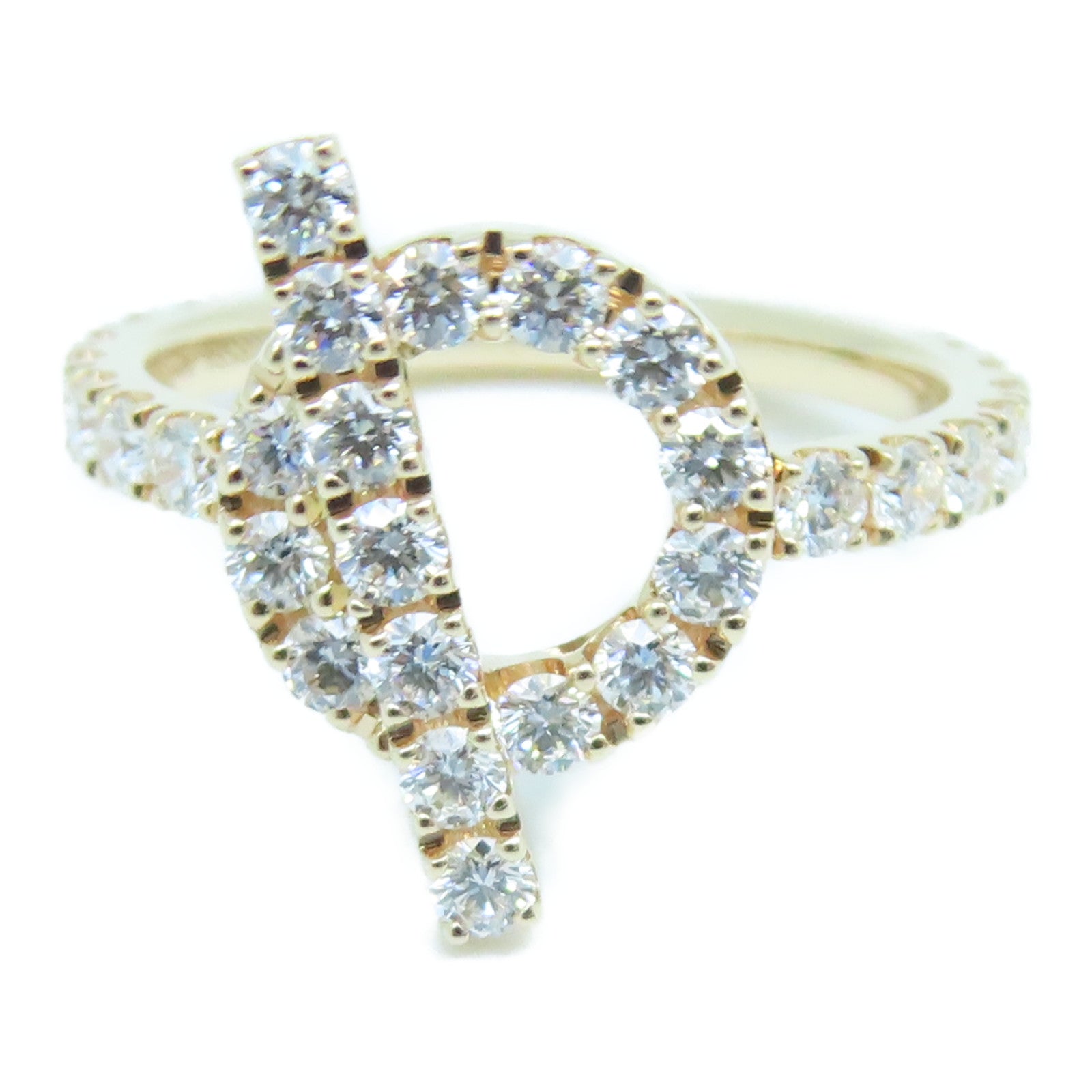 HERMES 18K玫瑰金Finesse Ring戒指US#5.5 #51