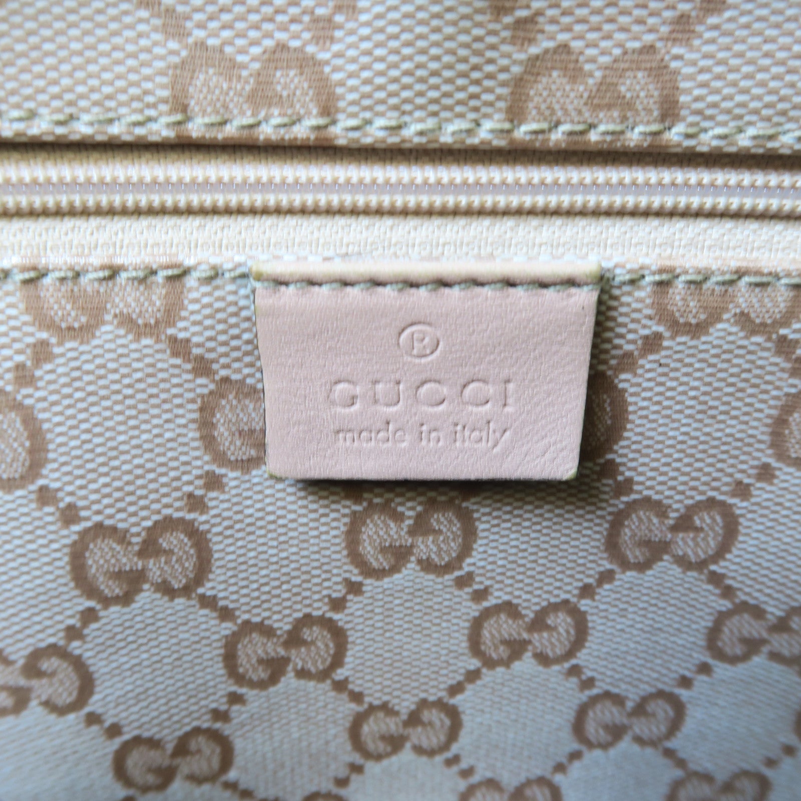 GUCCI 塗層帆布Tote Bag金扣手挽袋粉紅色
