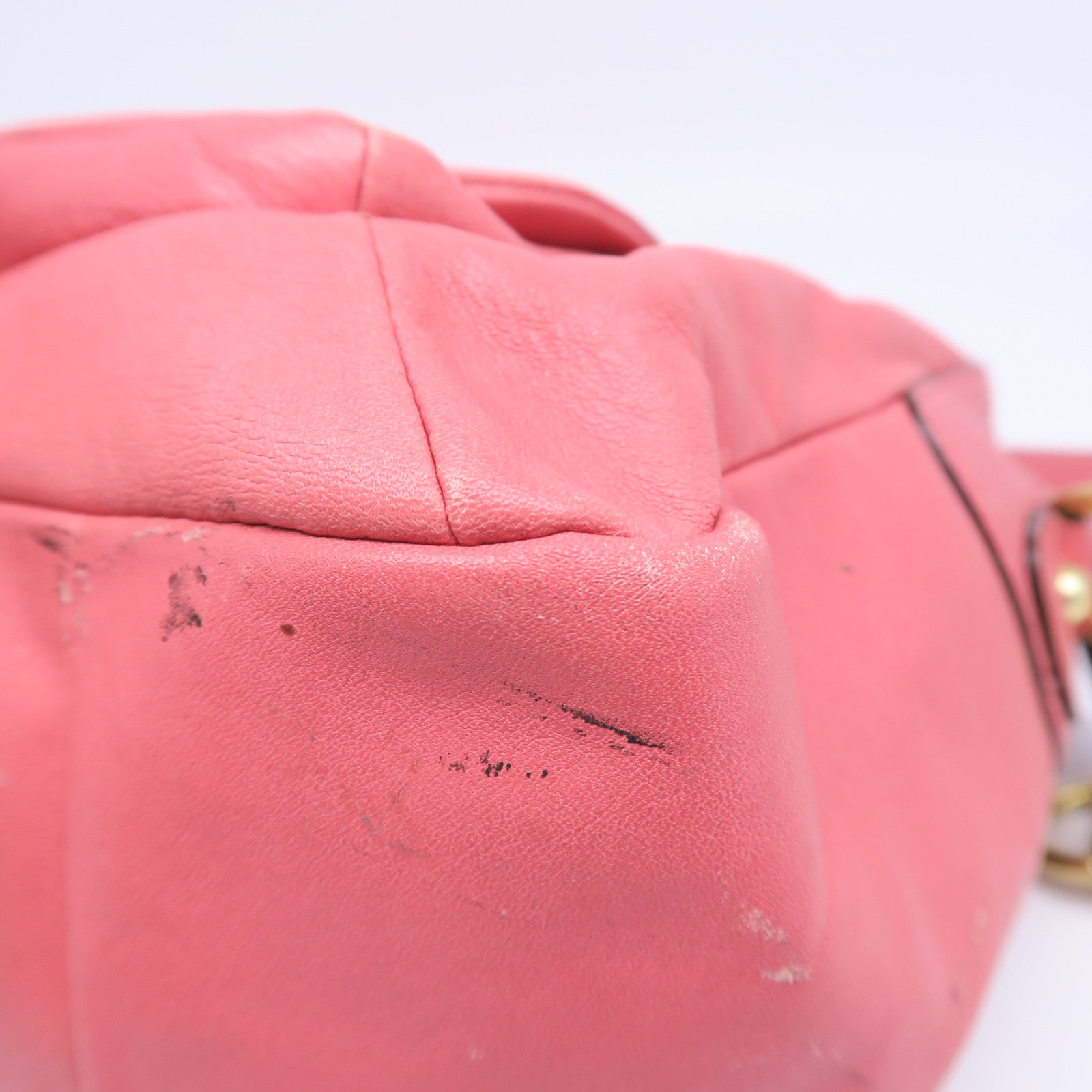 COACH 【激減優惠】牛皮皮革Hand Bag金扣手挽肩背兩用袋粉紅色