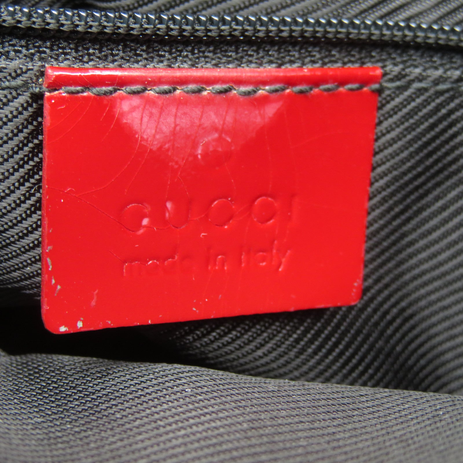 GUCCI 帆布Hand Bag銀扣手挽袋紅色