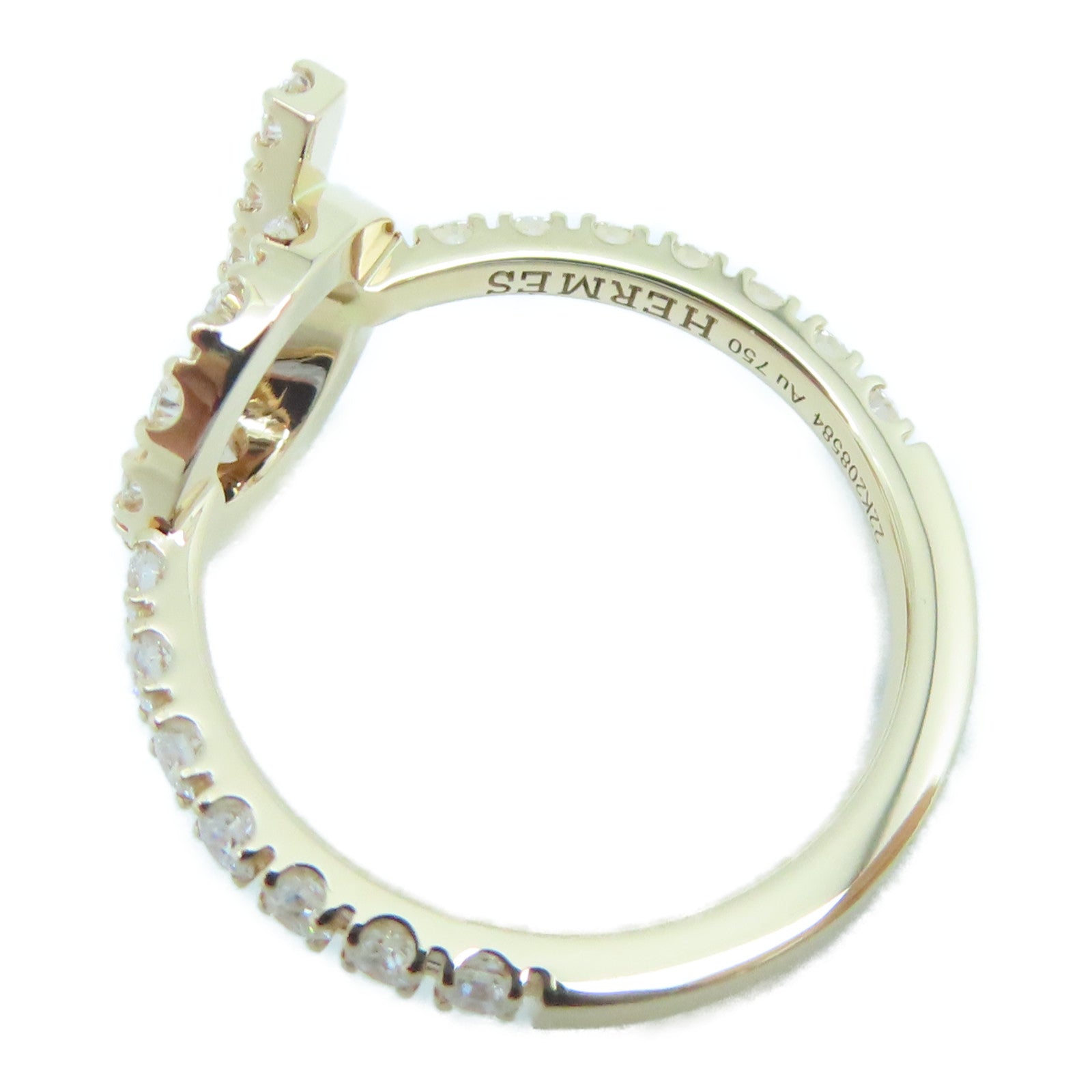 HERMES 18K玫瑰金Finesse Ring戒指US#5.5 #51