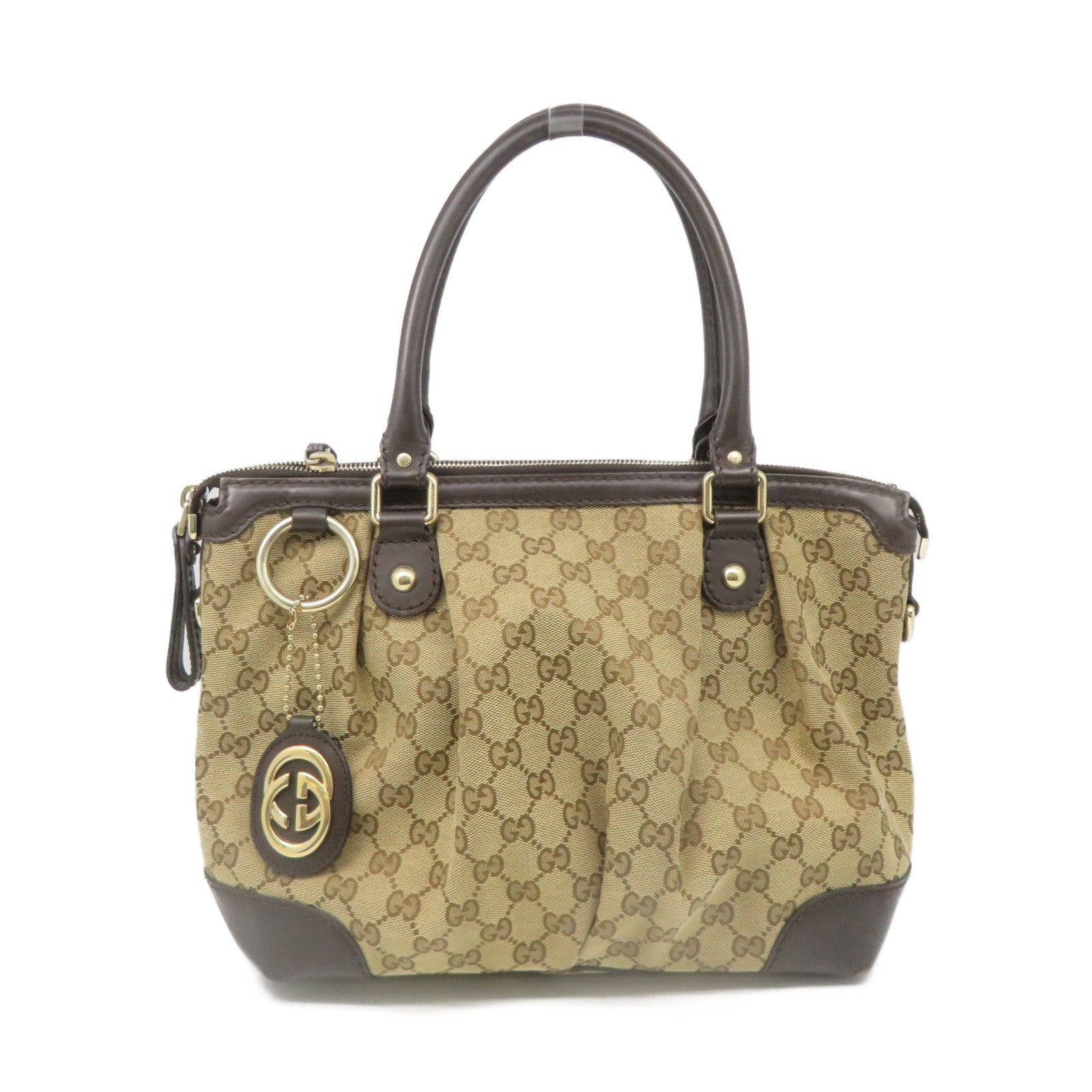 GUCCI GG canvas Hand Bag brown brown