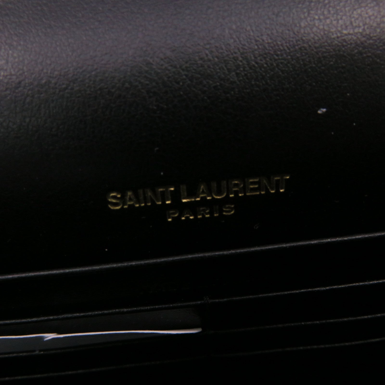SAINT LAURENT 牛皮皮革Chain Shoulder金扣鏈帶肩背袋黑色