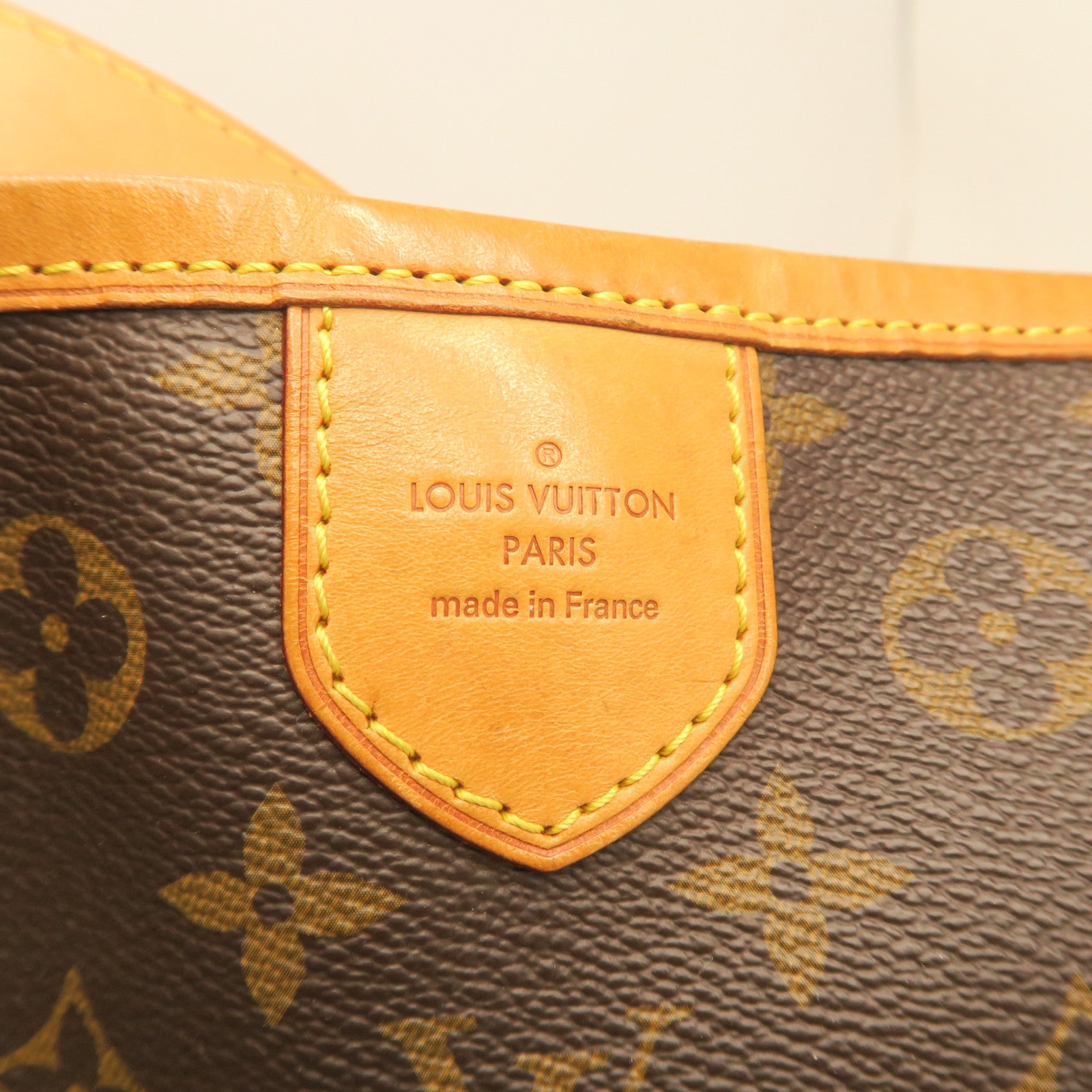 LOUIS VUITTON Monogram Delightful MM Gold Buckle Shoulder Bag Brown