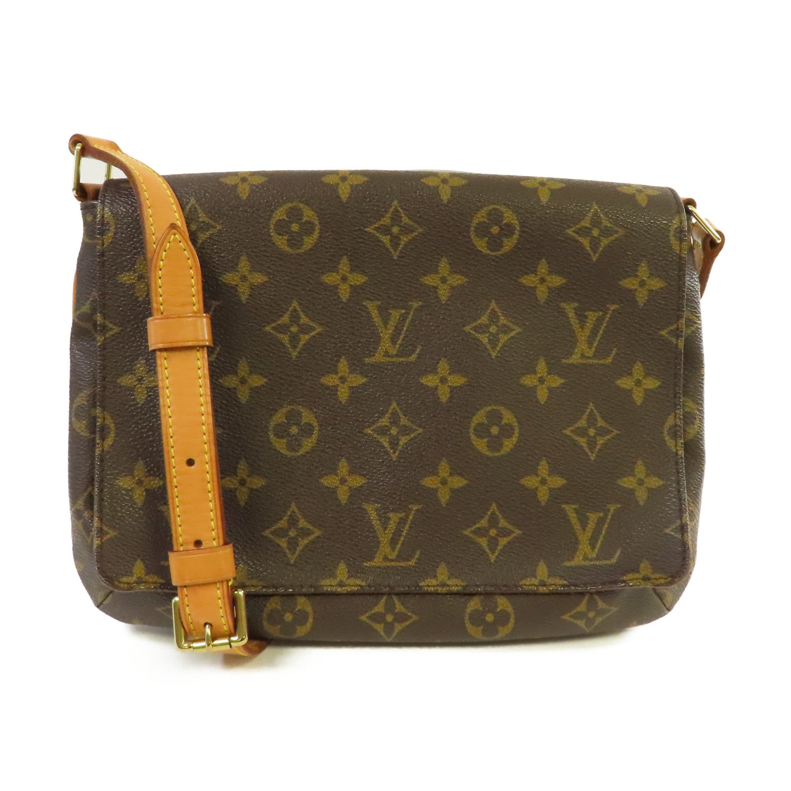 LOUIS VUITTON Monogram Musette Tango Shoulder Bag金扣肩背袋啡色