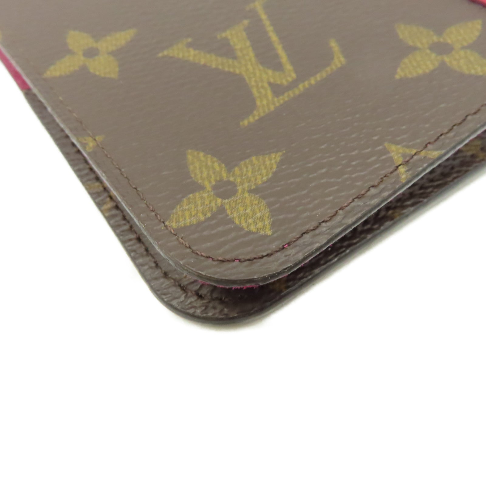 LOUIS VUITTON Monogram iPhone X/XS Folio Case手機保護套啡色/酒紅色