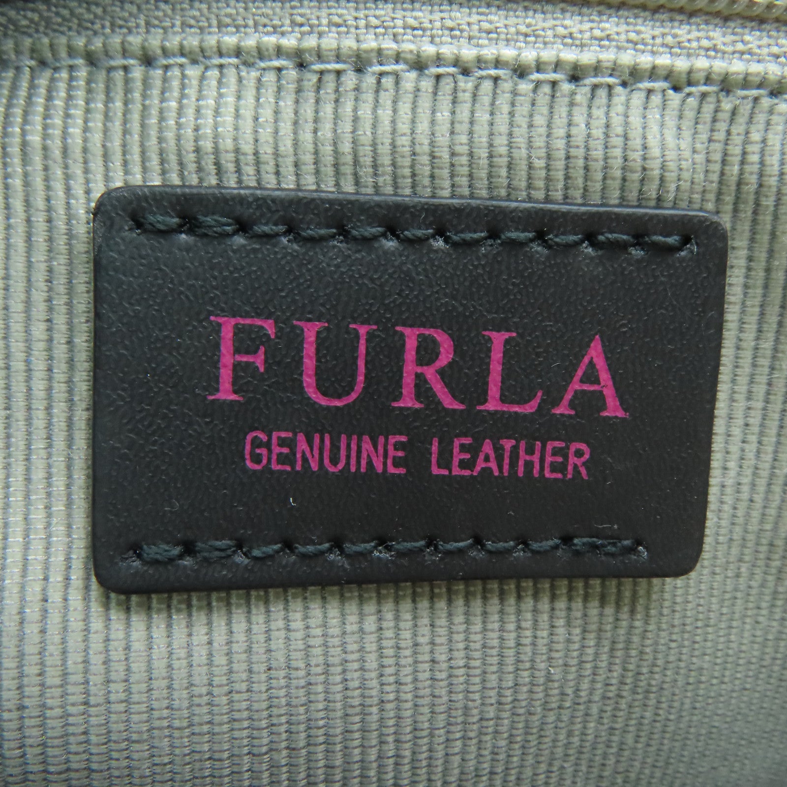 Furla Leather Backpack Silver Buckle White
