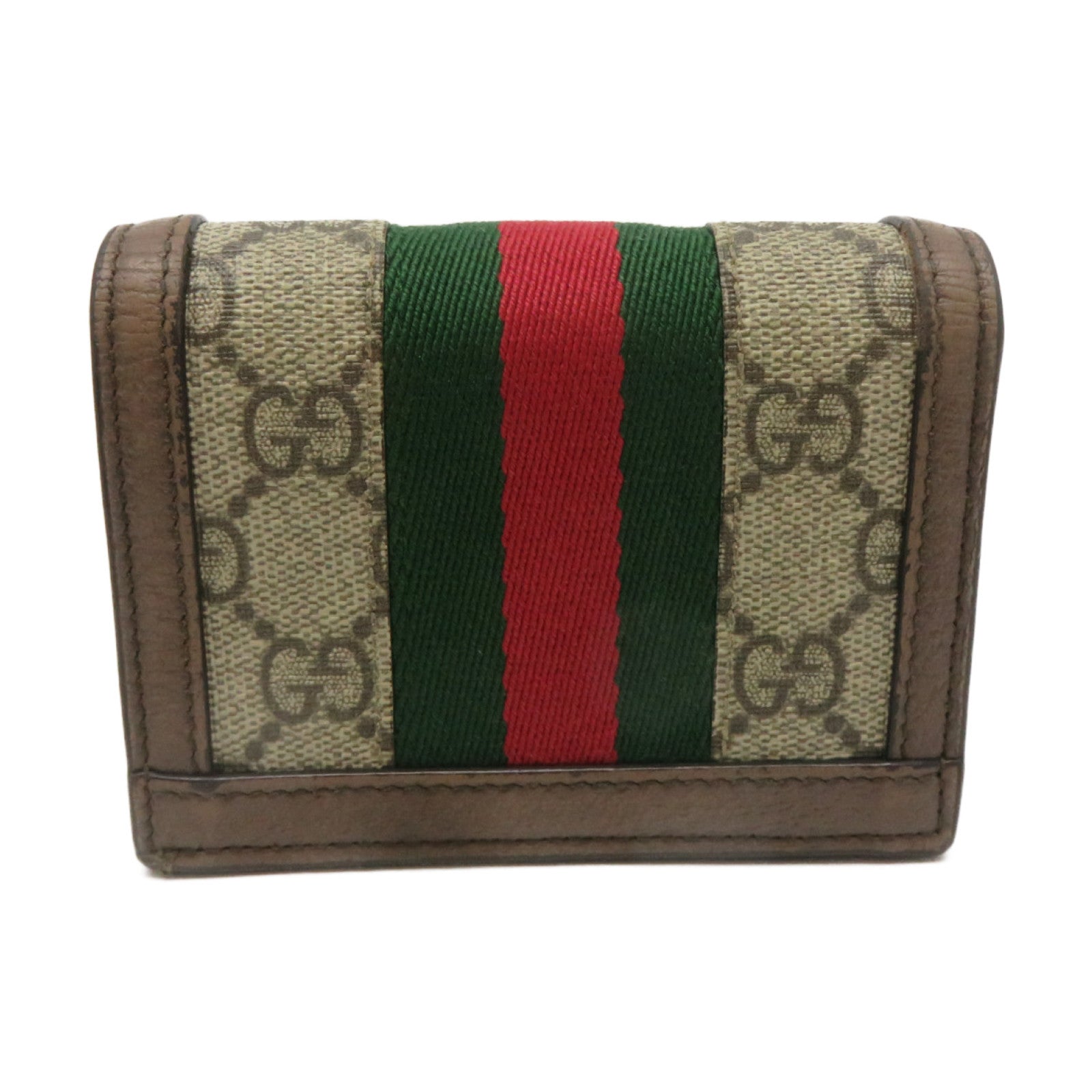 GUCCI 塗層帆布Ophidia GG Wallet金扣短錢包啡色