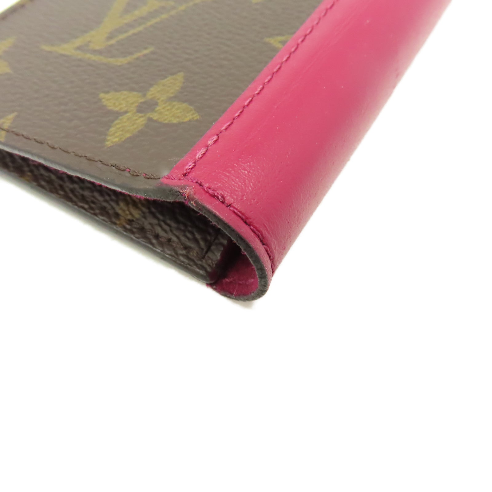 LOUIS VUITTON Monogram iPhone X/XS Folio Case手機保護套啡色/酒紅色