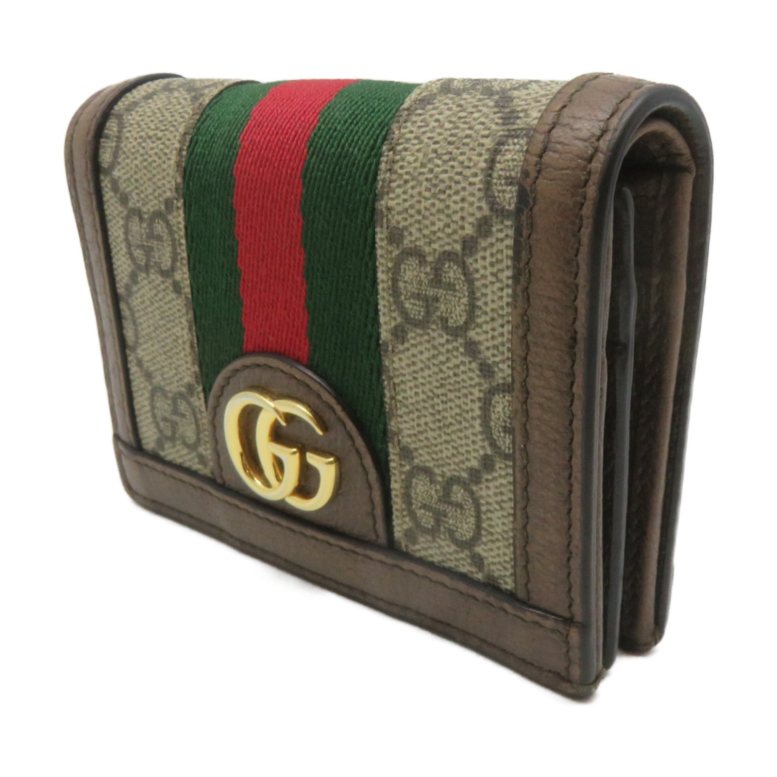 GUCCI 塗層帆布Ophidia GG Wallet金扣短錢包啡色