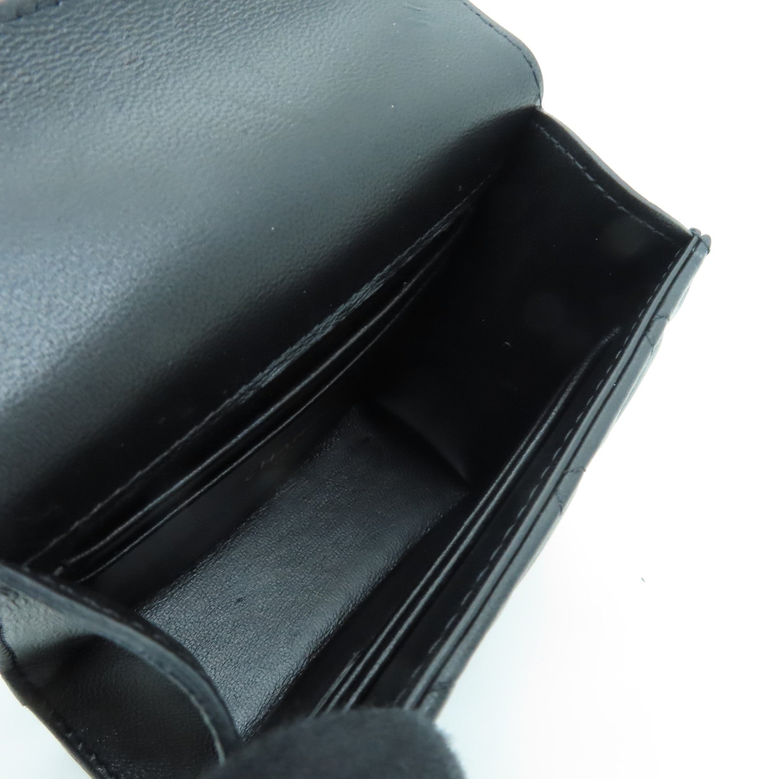 CHANEL 菱格羊皮皮革Chain Shoulder Bag金扣鏈帶肩背袋黑色