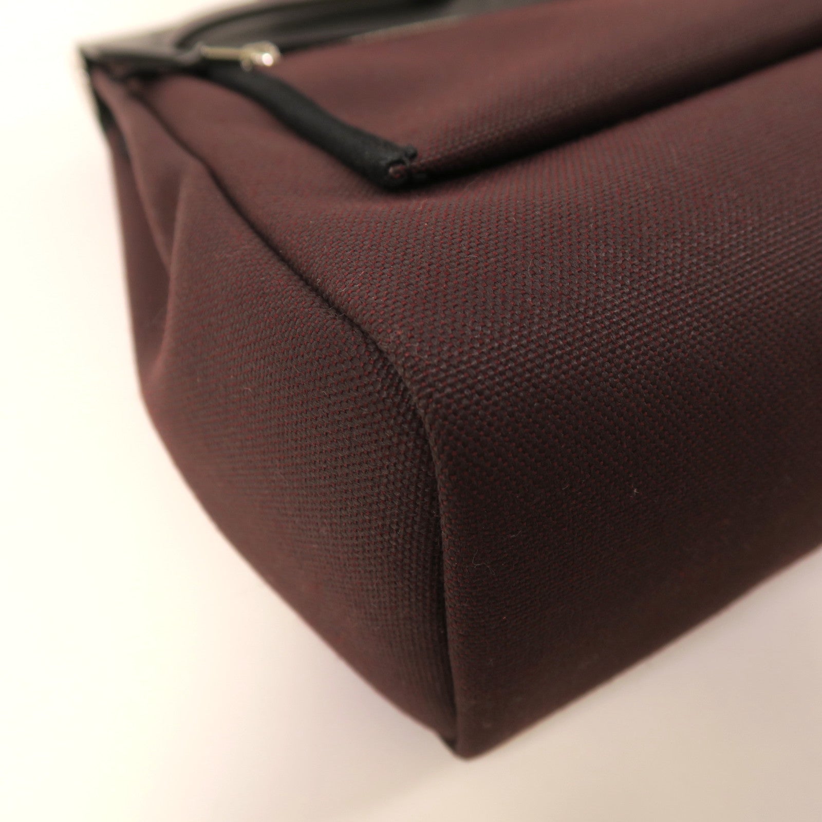 HERMES 帆布Herbag PM銀扣手挽肩背兩用袋Rough H
