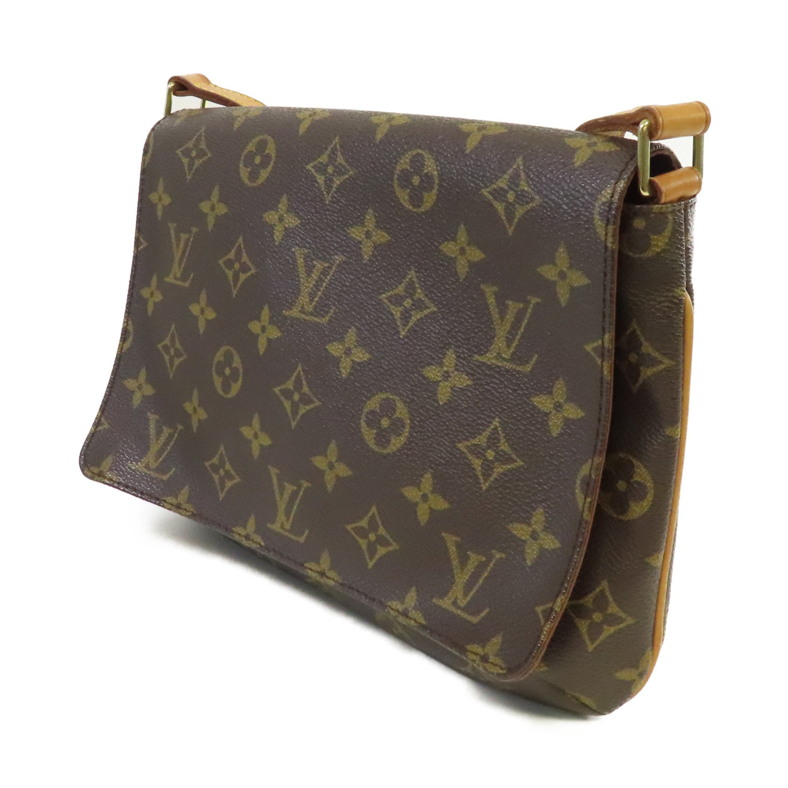 LOUIS VUITTON Monogram Musette Tango Shoulder Bag金扣肩背袋啡色