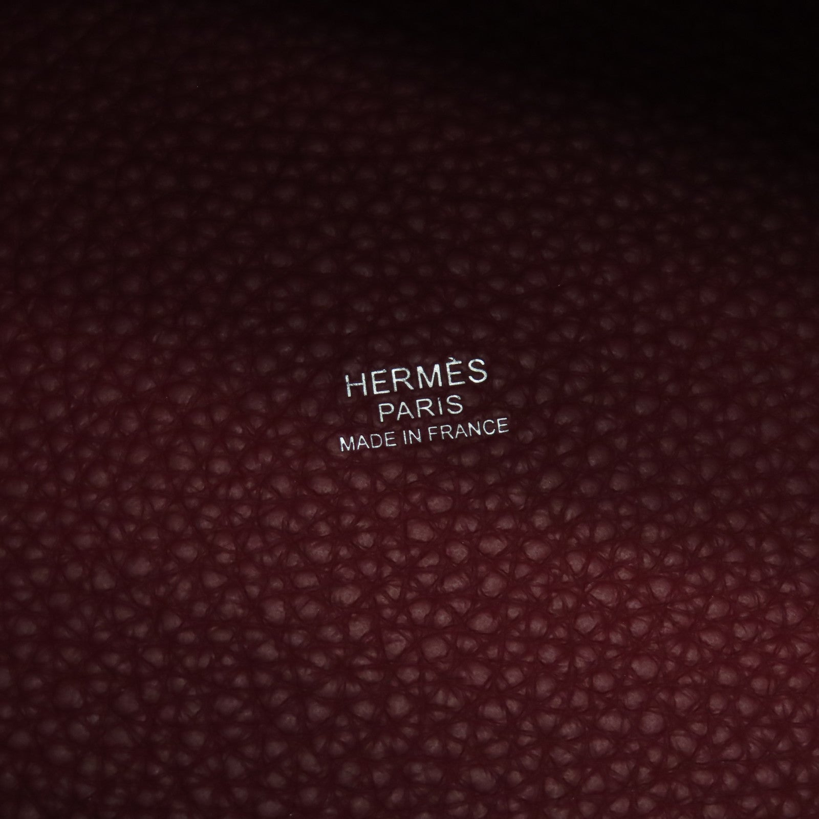 HERMES Clemence皮革Picotin MM銀扣手挽袋紅色