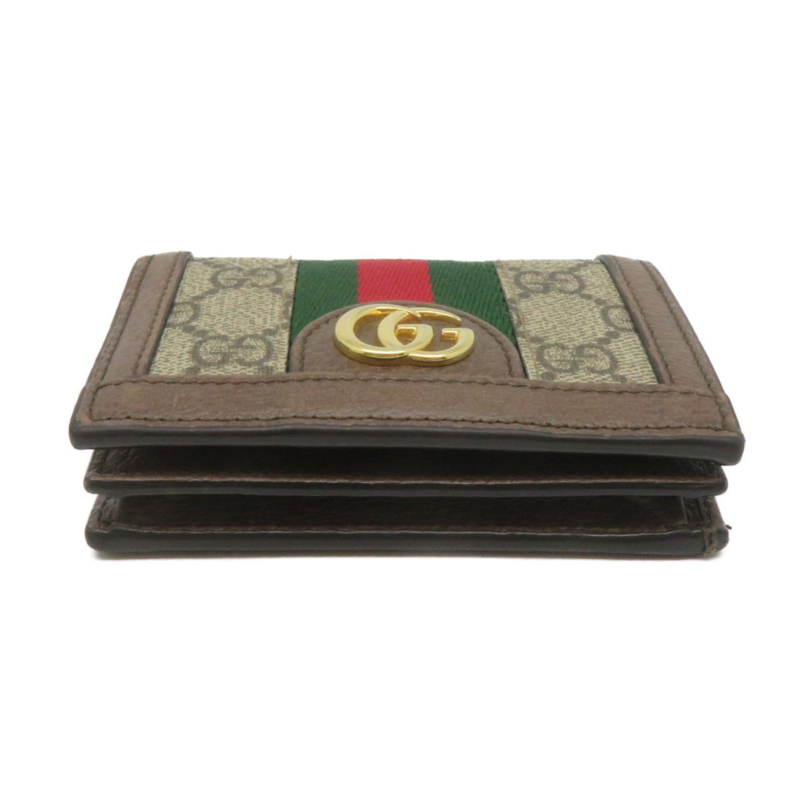 GUCCI 塗層帆布Ophidia GG Wallet金扣短錢包啡色