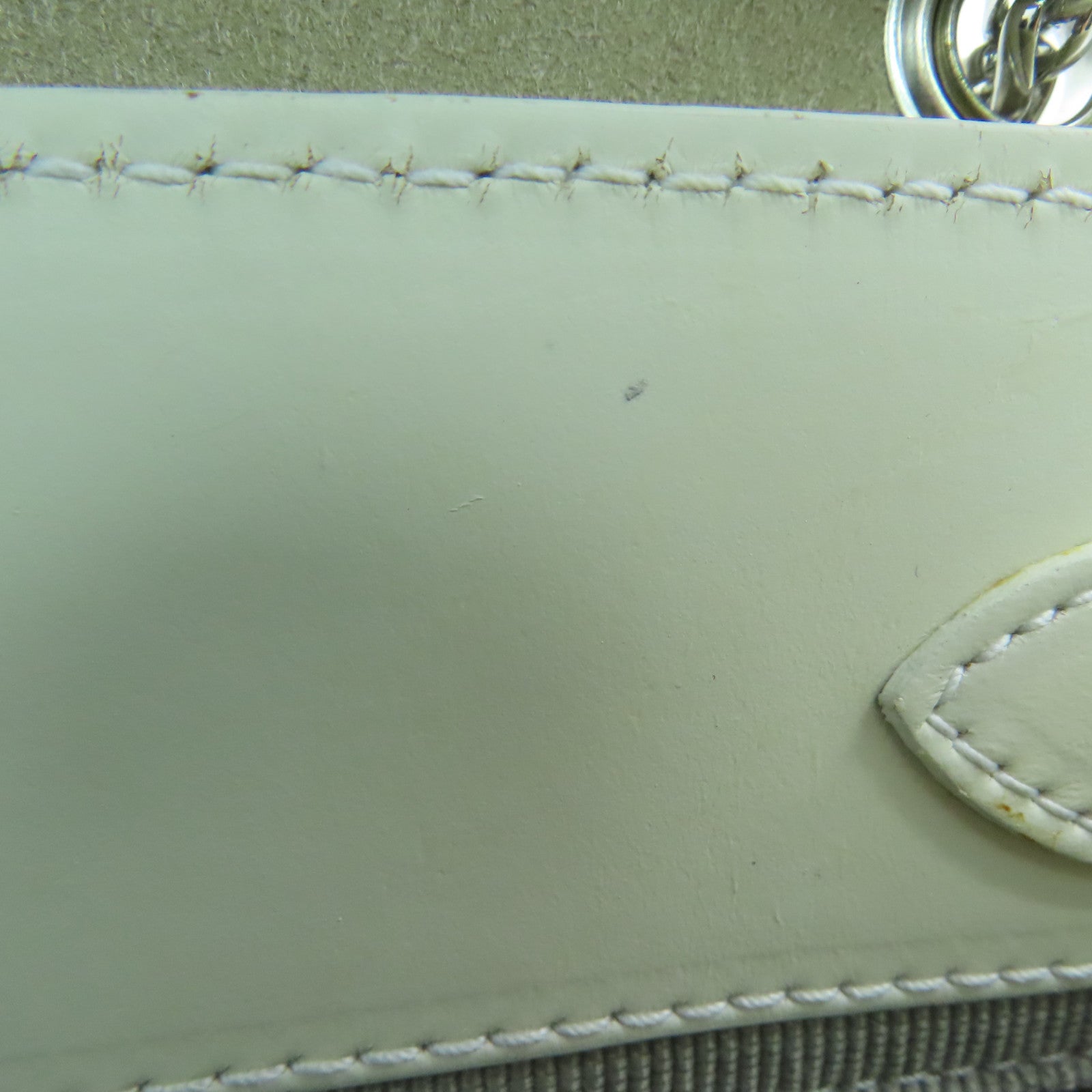 Furla Leather Backpack Silver Buckle White