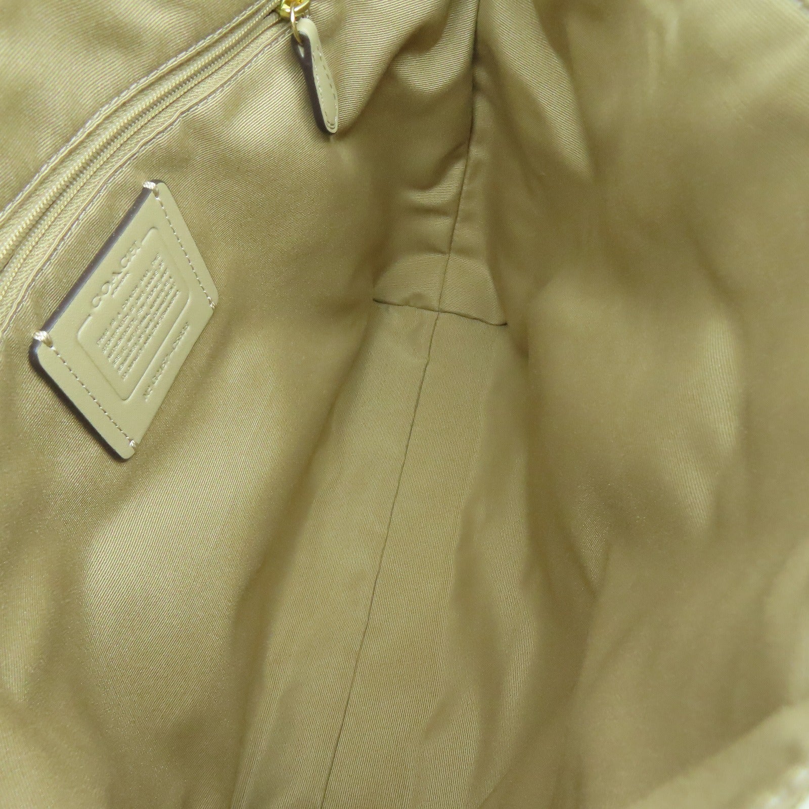 COACH 牛皮皮革2 Way Shoulder金扣手挽肩背兩用袋白色