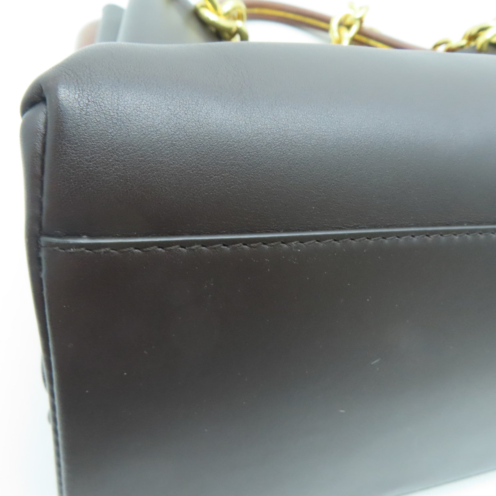 BOTTEGA VENETA 【激減優惠】牛皮皮革Mount Coming肩背袋啡色