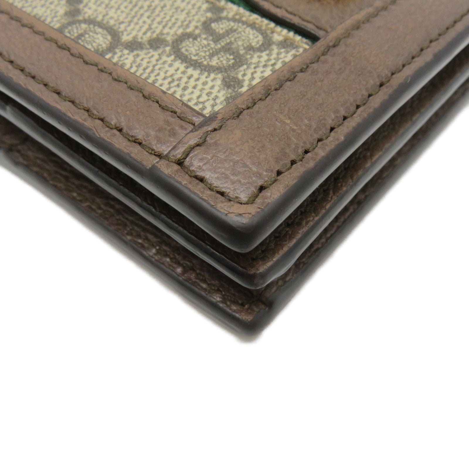 GUCCI 塗層帆布Ophidia GG Wallet金扣短錢包啡色