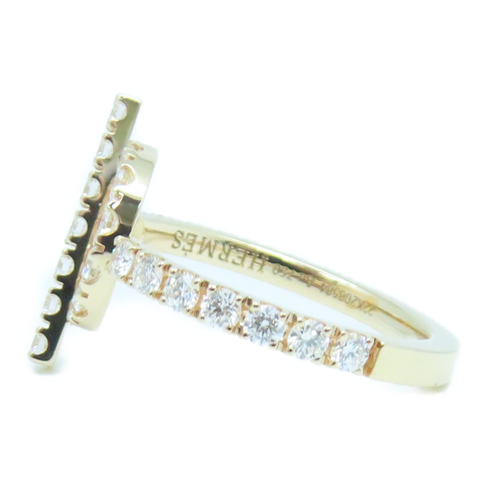 HERMES 18K玫瑰金Finesse Ring戒指US#5.5 #51