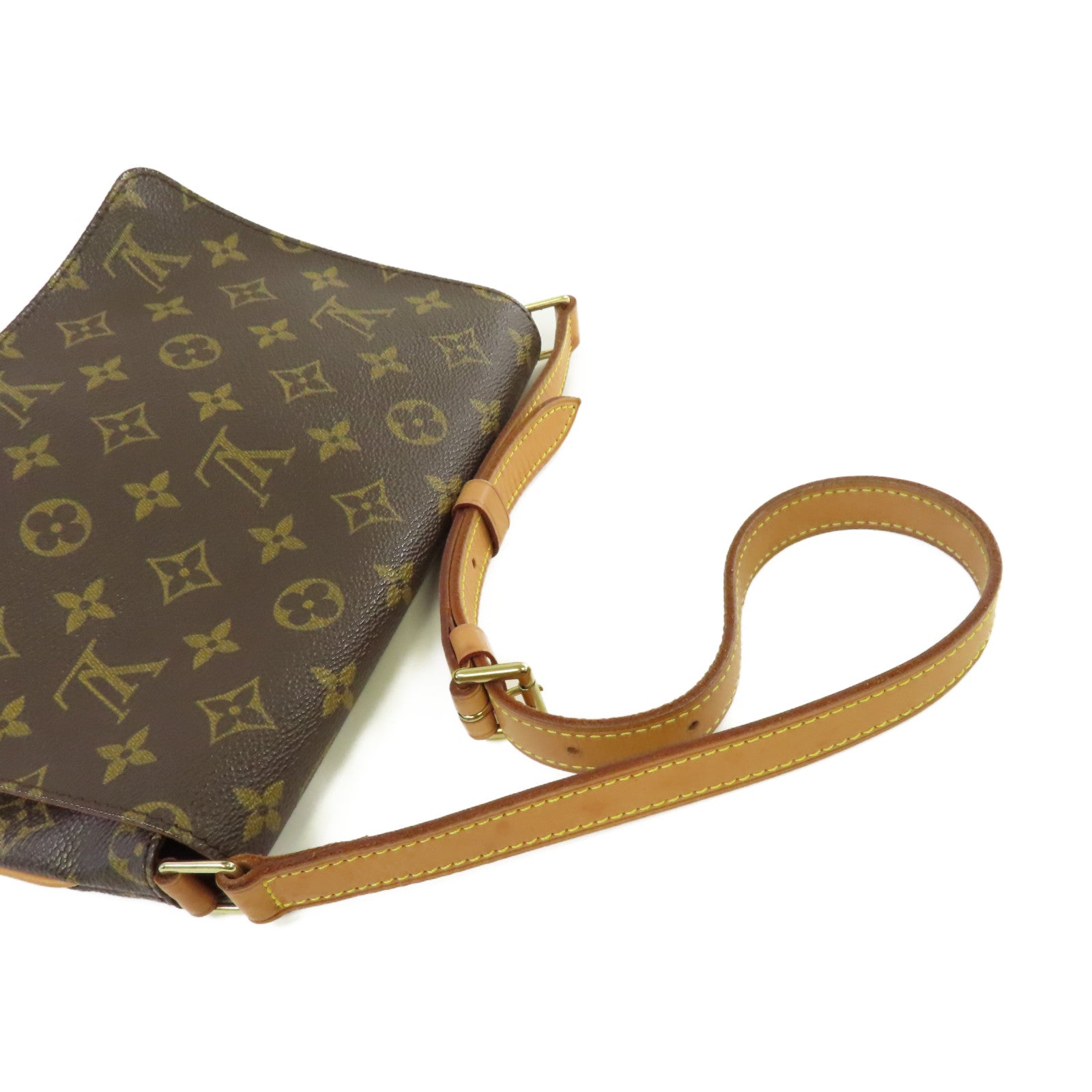 LOUIS VUITTON Monogram Musette Tango Shoulder Bag金扣肩背袋啡色