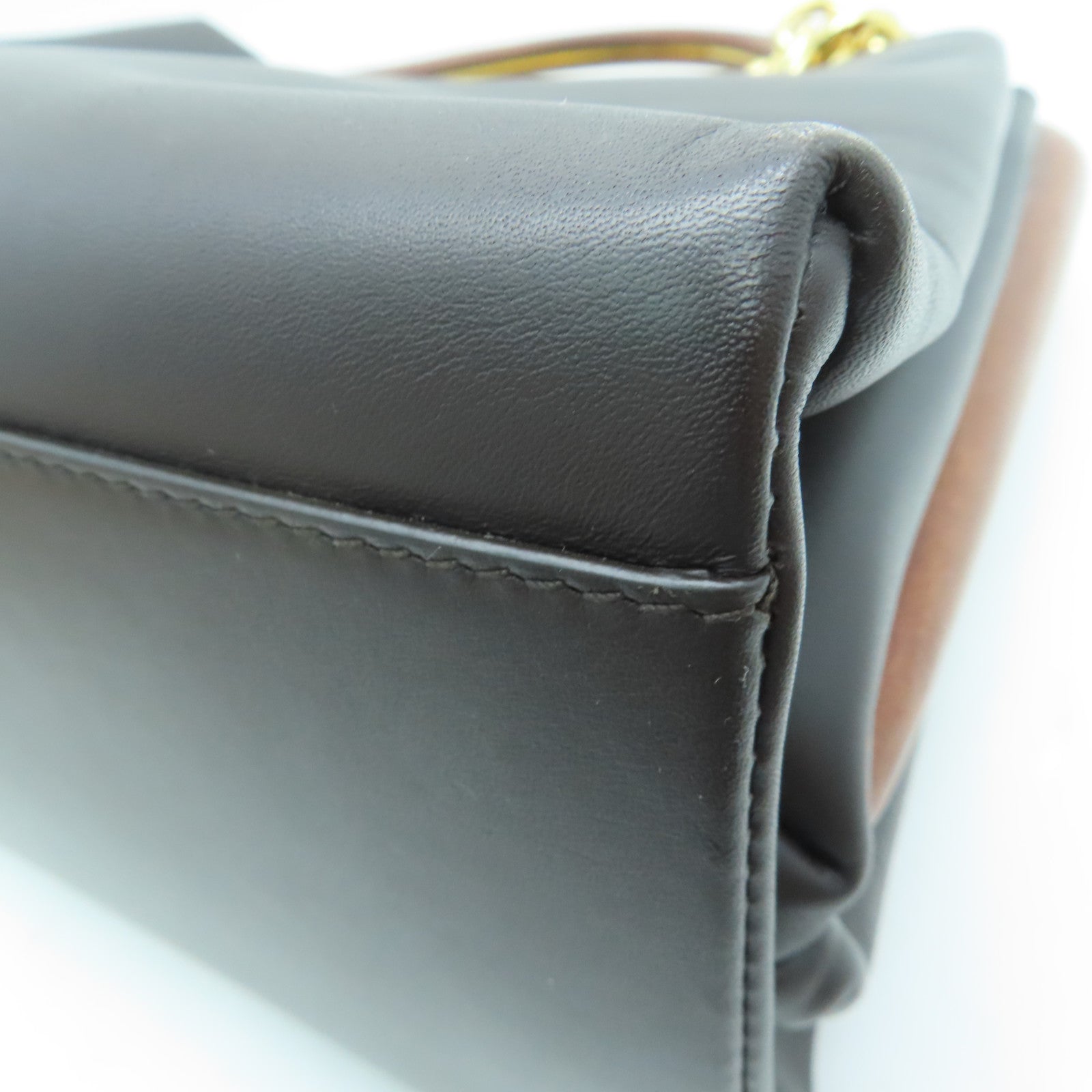BOTTEGA VENETA 【激減優惠】牛皮皮革Mount Coming肩背袋啡色