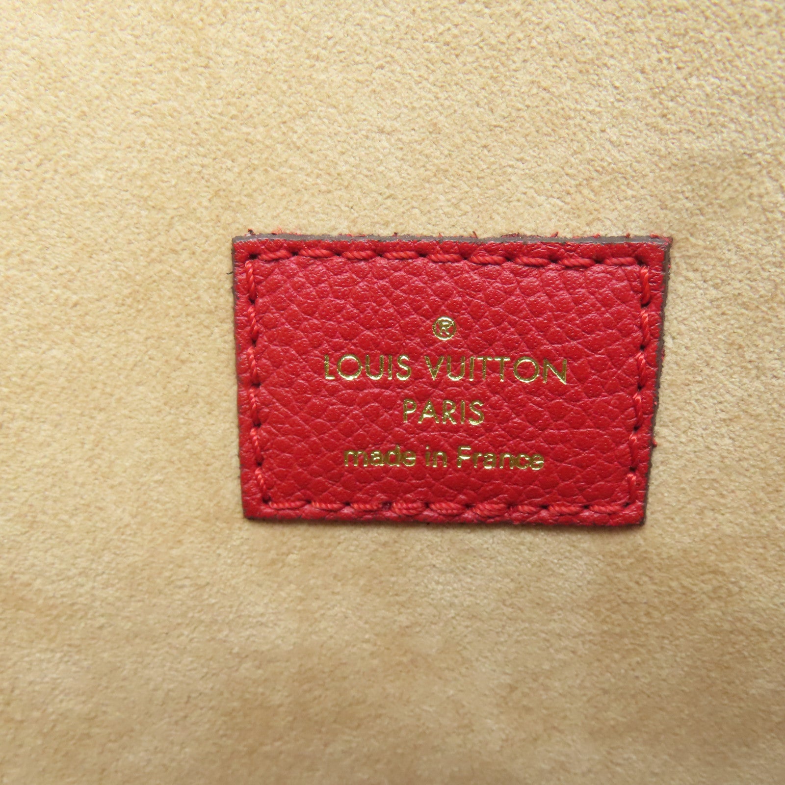 LOUIS VUITTON Monogram Flandrin金扣手挽肩背兩用袋棕色/紅色