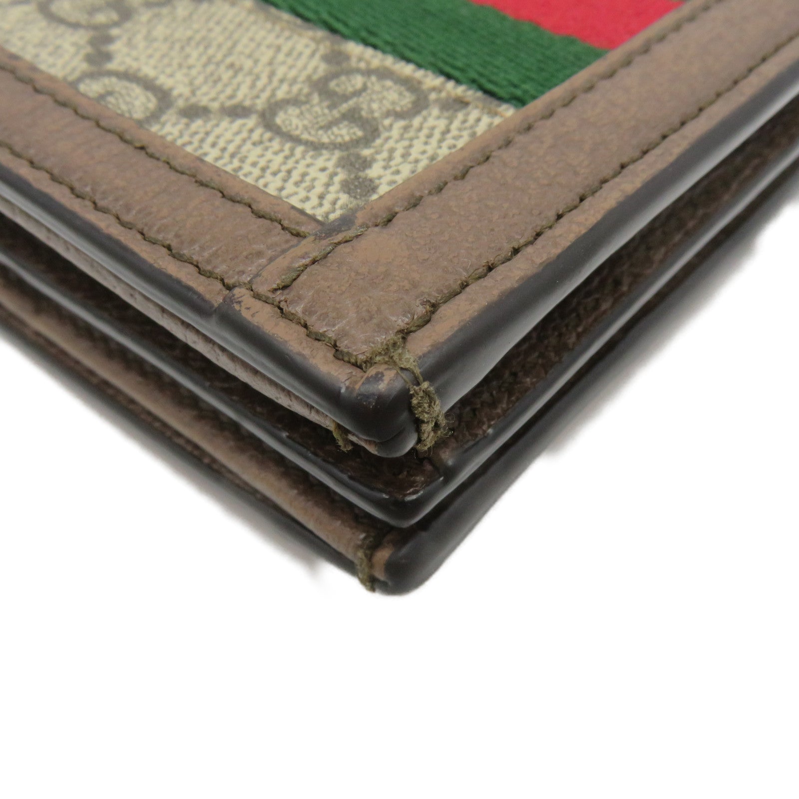 GUCCI 塗層帆布Ophidia GG Wallet金扣短錢包啡色