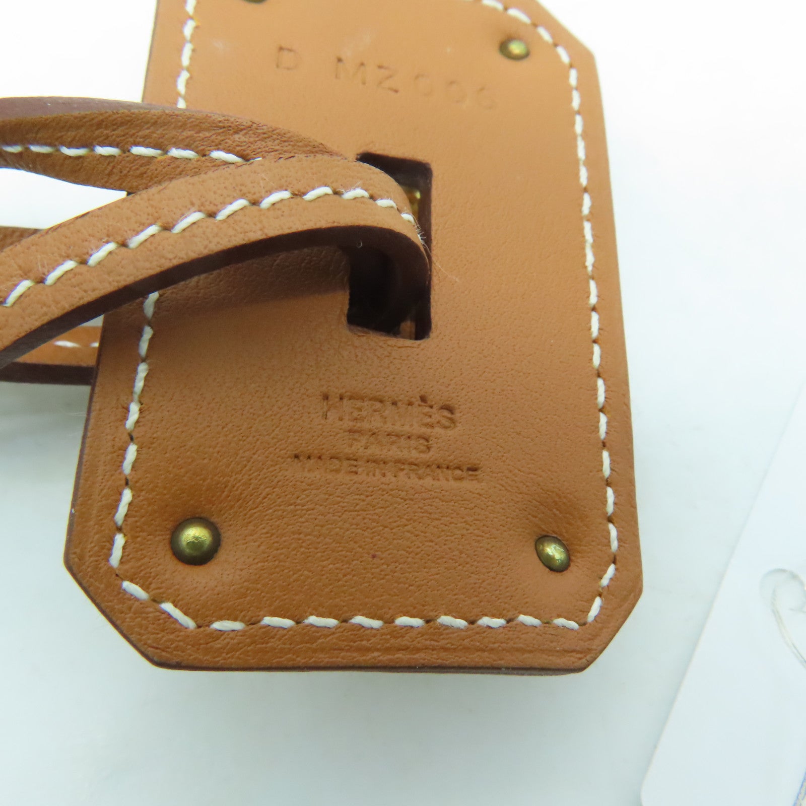 HERMES Swift皮革/金属O'Kelly Necklace项链啡色金色