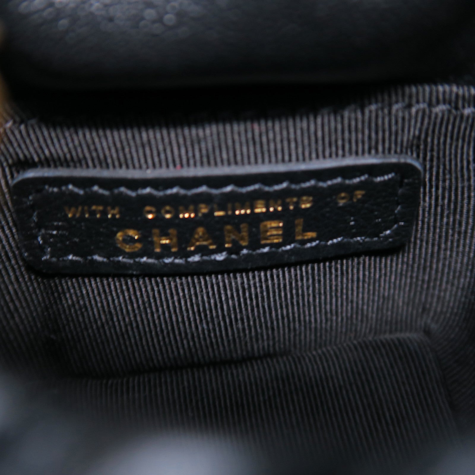 CHANEL 【激減優惠】菱格羊皮皮革Mini Chain Bag金扣鏈帶肩背袋黑色