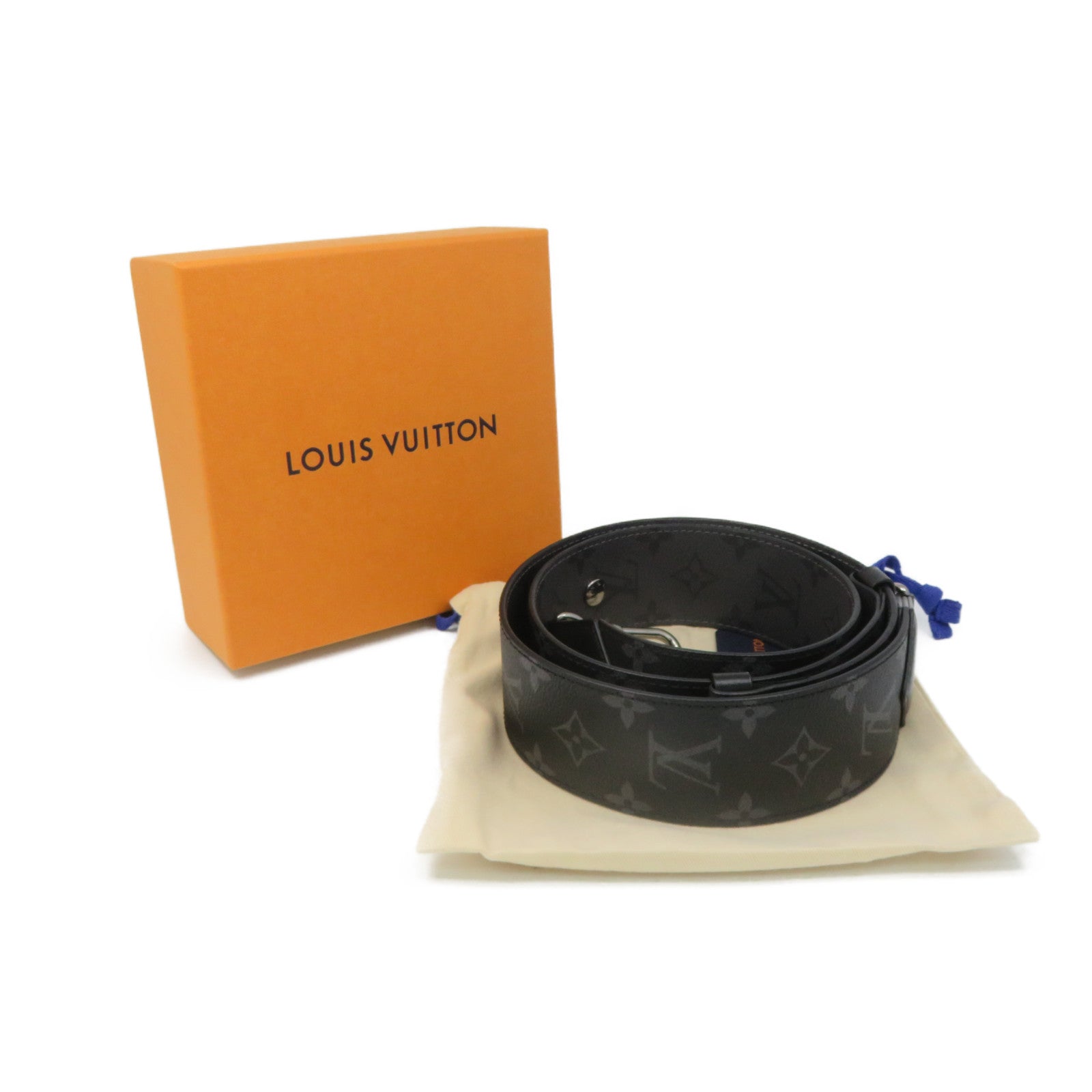 LOUIS VUITTON Monogram Eclipse Shoulder Strap肩带黑色