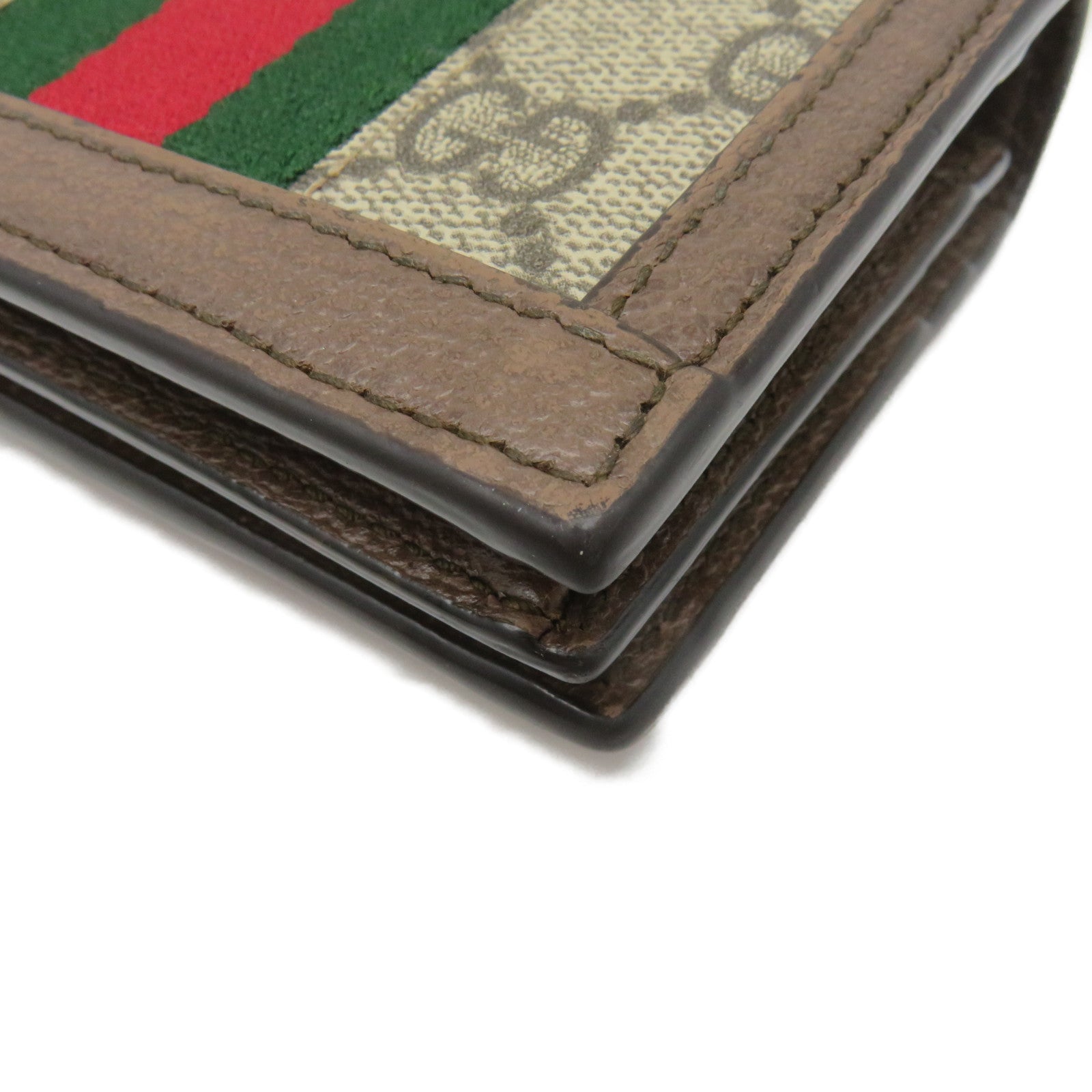 GUCCI 塗層帆布Ophidia GG Wallet金扣短錢包啡色