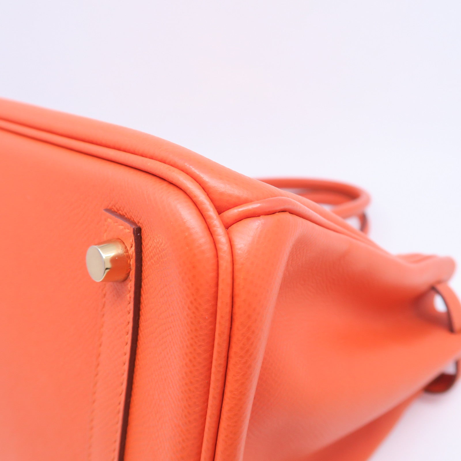 HERMES 【激減優惠】Epsom皮革Birkin 30金扣手挽袋火焰橘/Feu